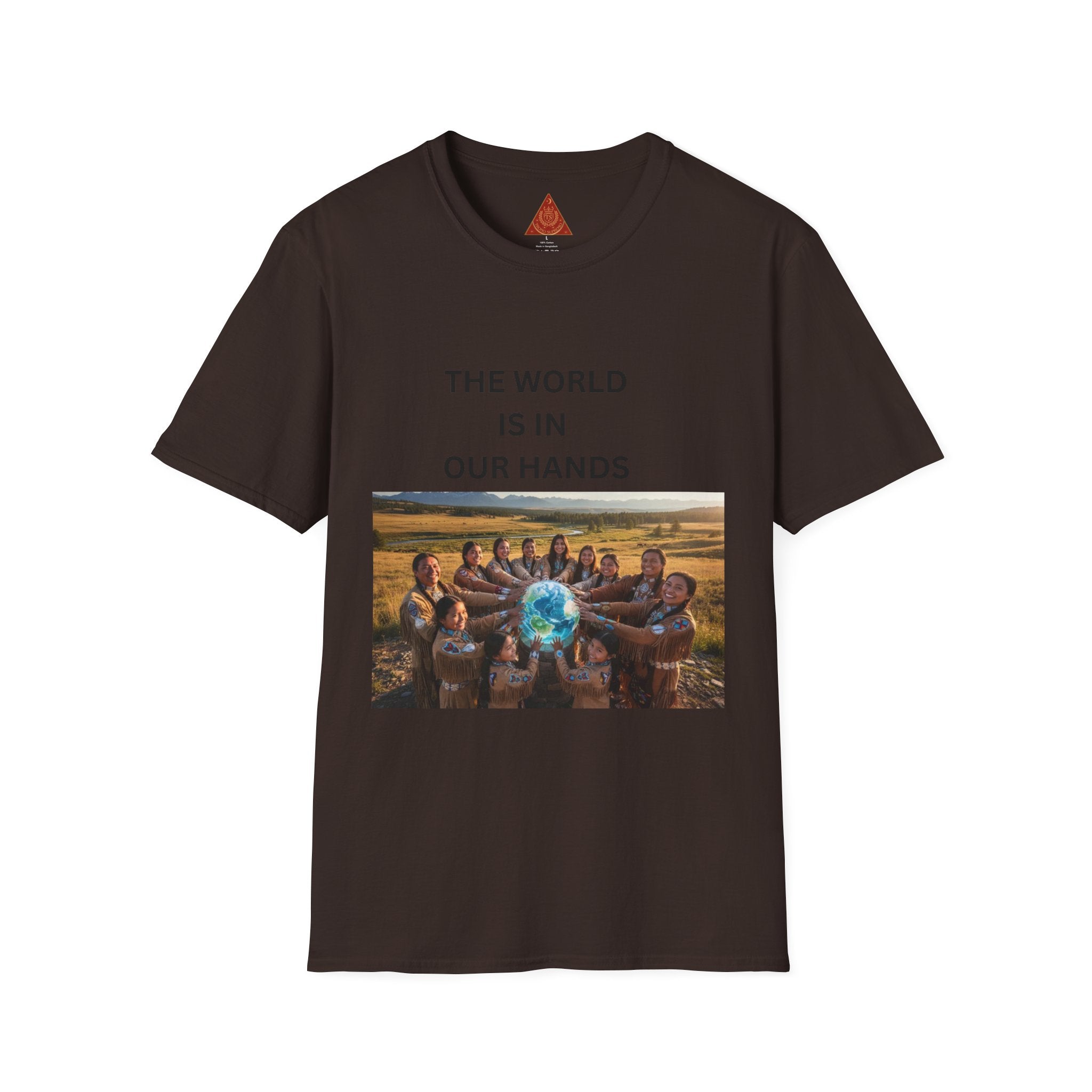 Trono Supremo | Contemporary | The World Is In Our Hands T-Shirt — Environmental Awareness Tee