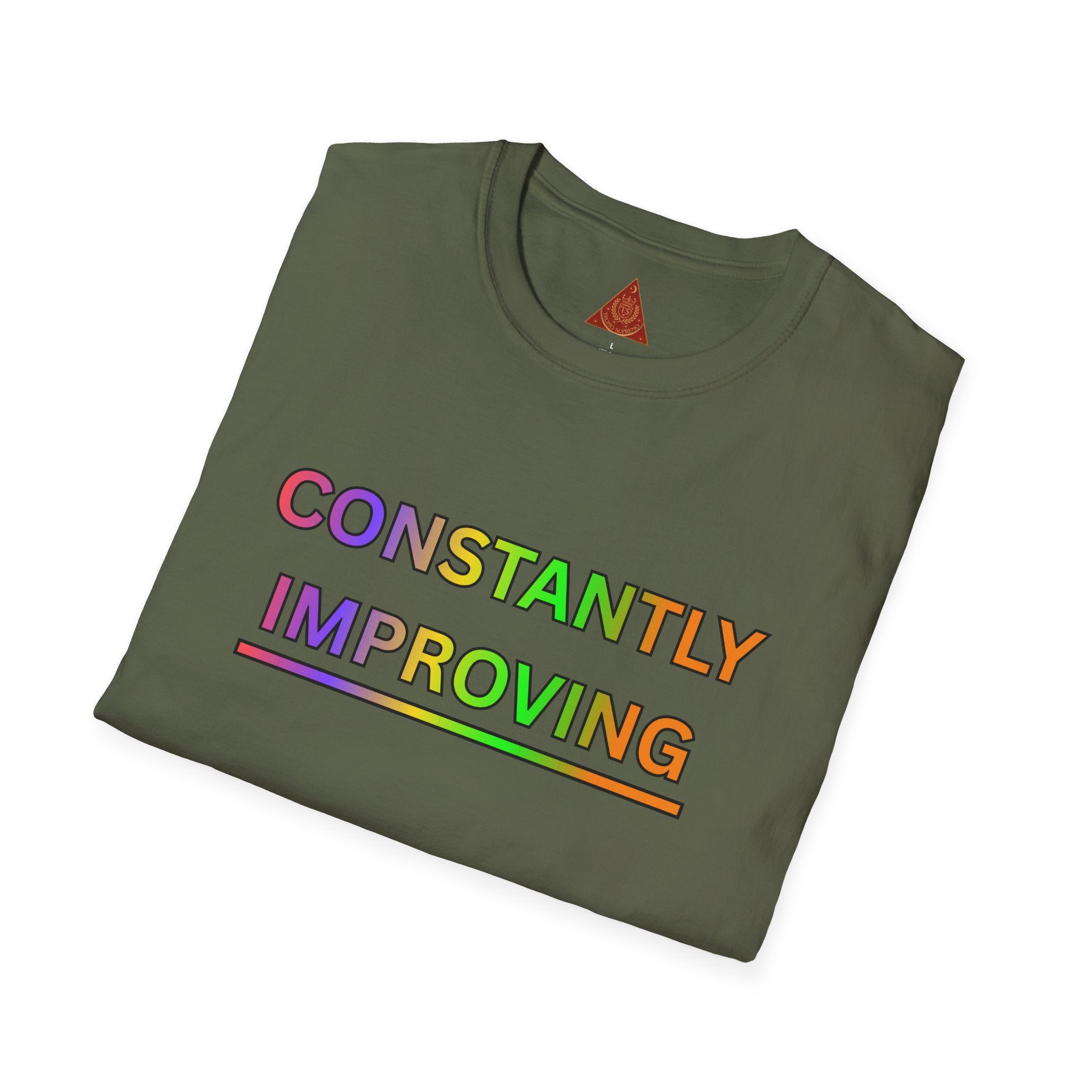 Trono Supremo |  Contemporary  |  Constantly Improving Rainbow Motivational T-Shirt