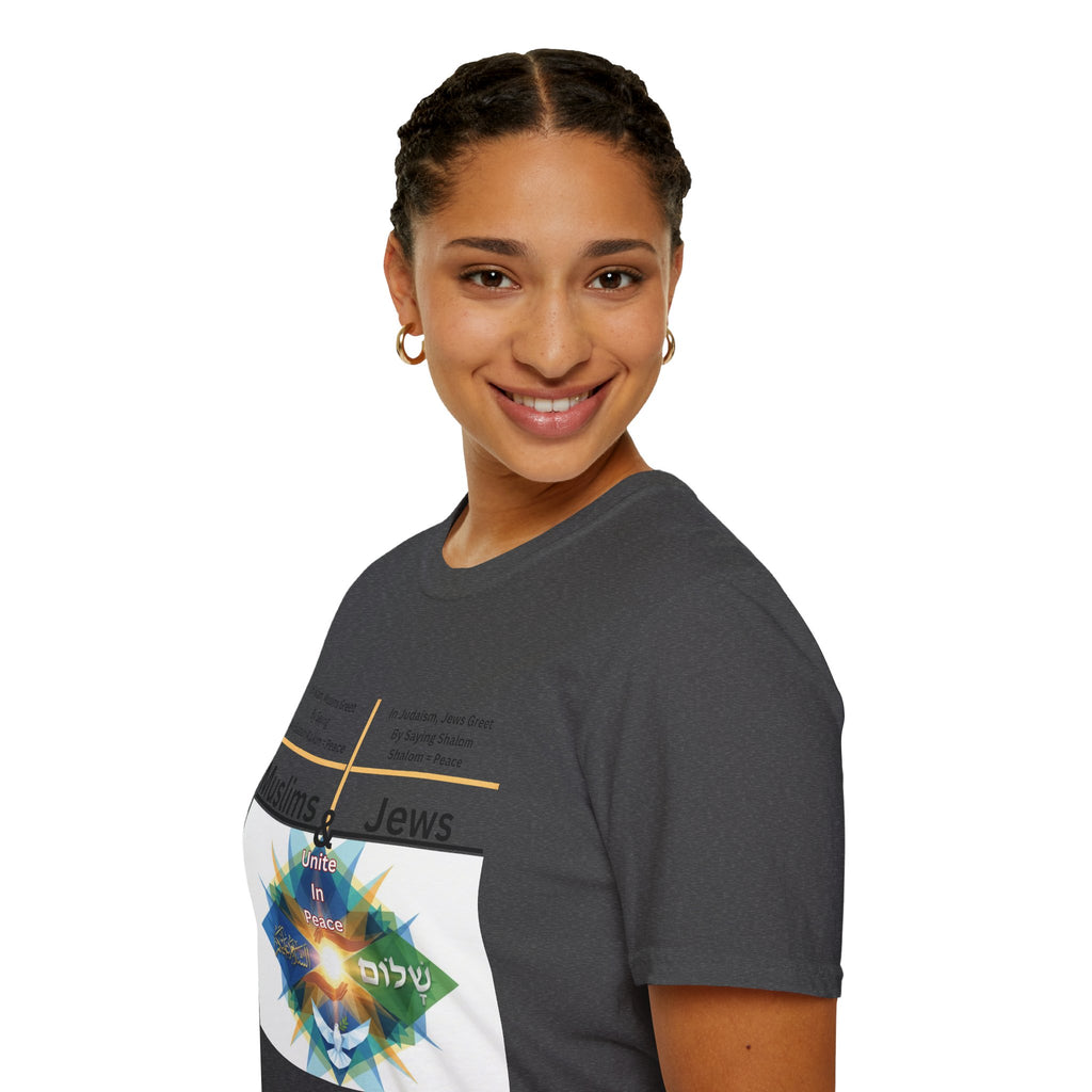 Muslims & Jews Unite Peace T-Shirt — Interfaith Harmony Graphic Tee