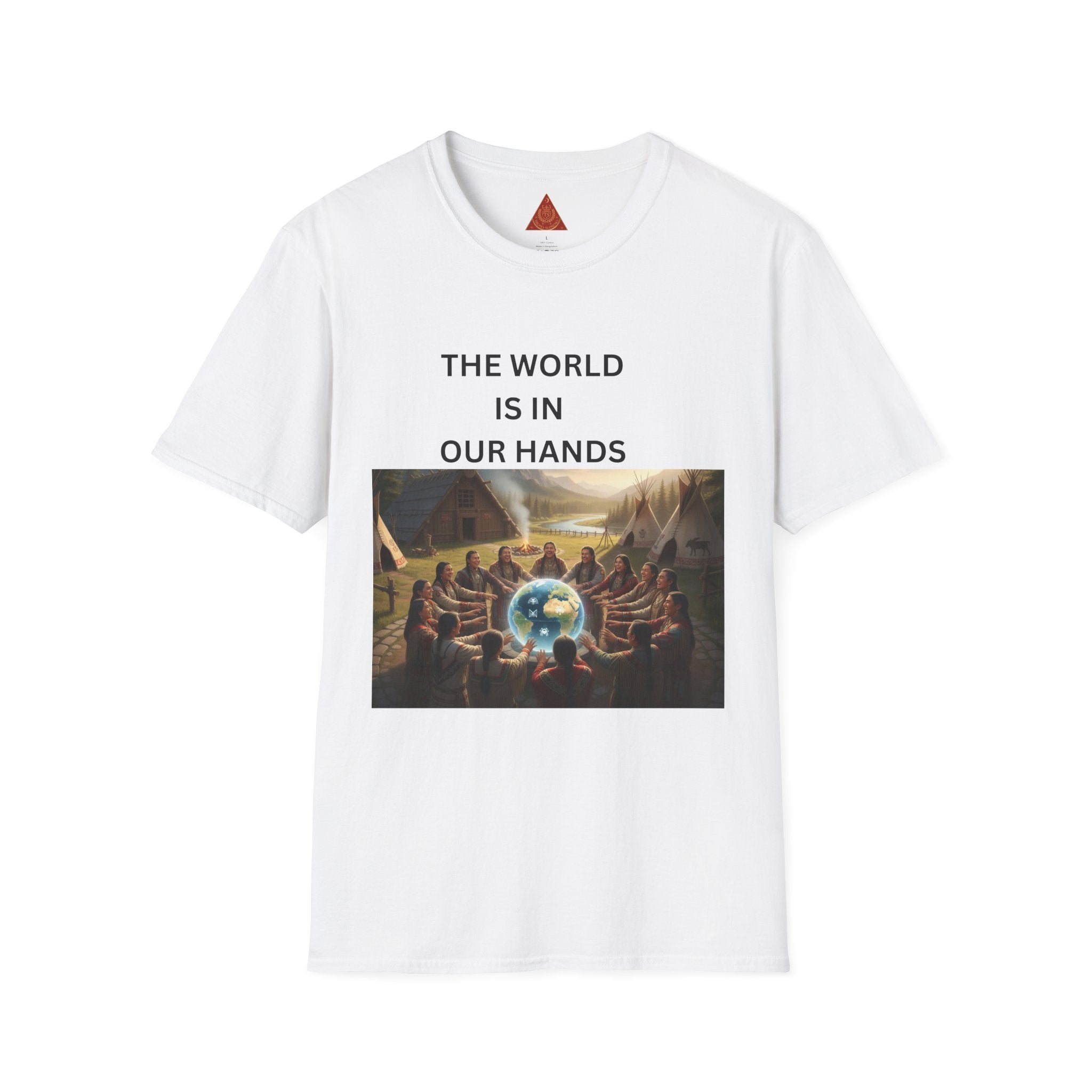 Trono Supremo | Contemporary | The World Is In Our Hands Tee — Earth Care Inspirational Graphic T-Shirt