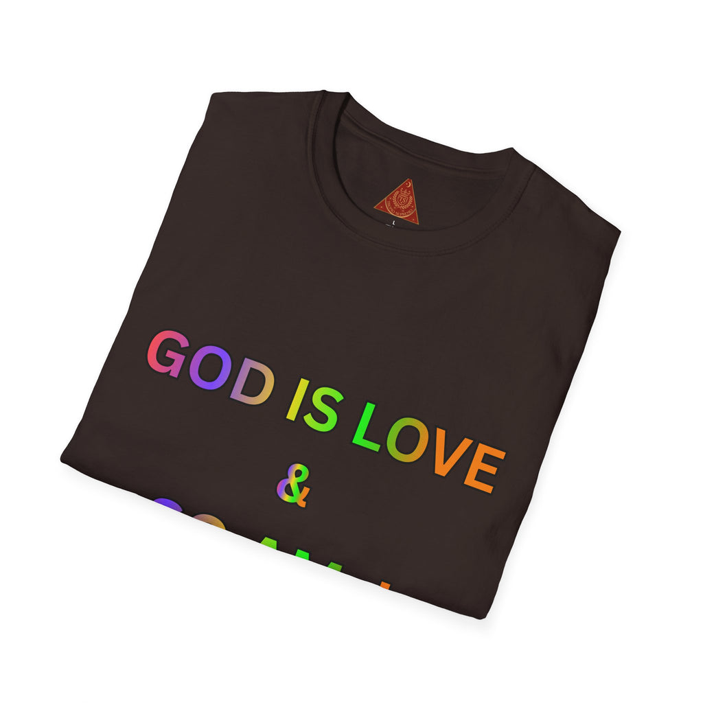 Trono Supremo  |  Contemporary  |  God Is Love & So Am I T-Shirt — Rainbow Faith Pride Tee