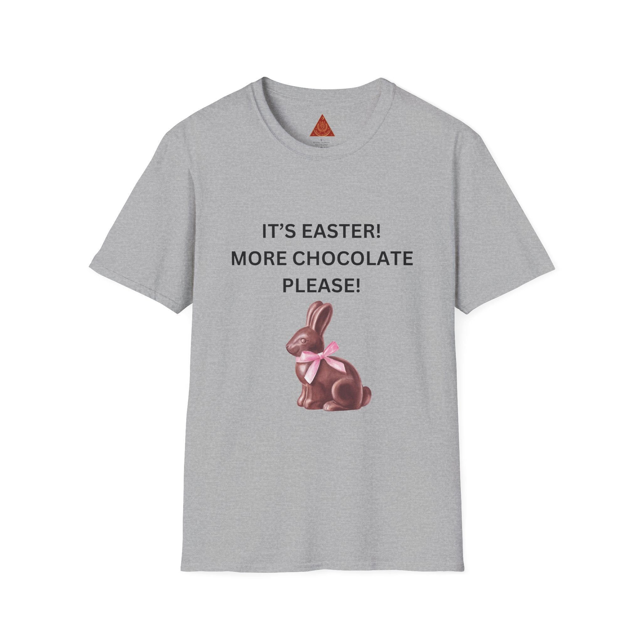 Trono Supremo |  Contemporary  |  Easter Chocolate Bunny T-Shirt – "It's Easter! More Chocolate Please!"