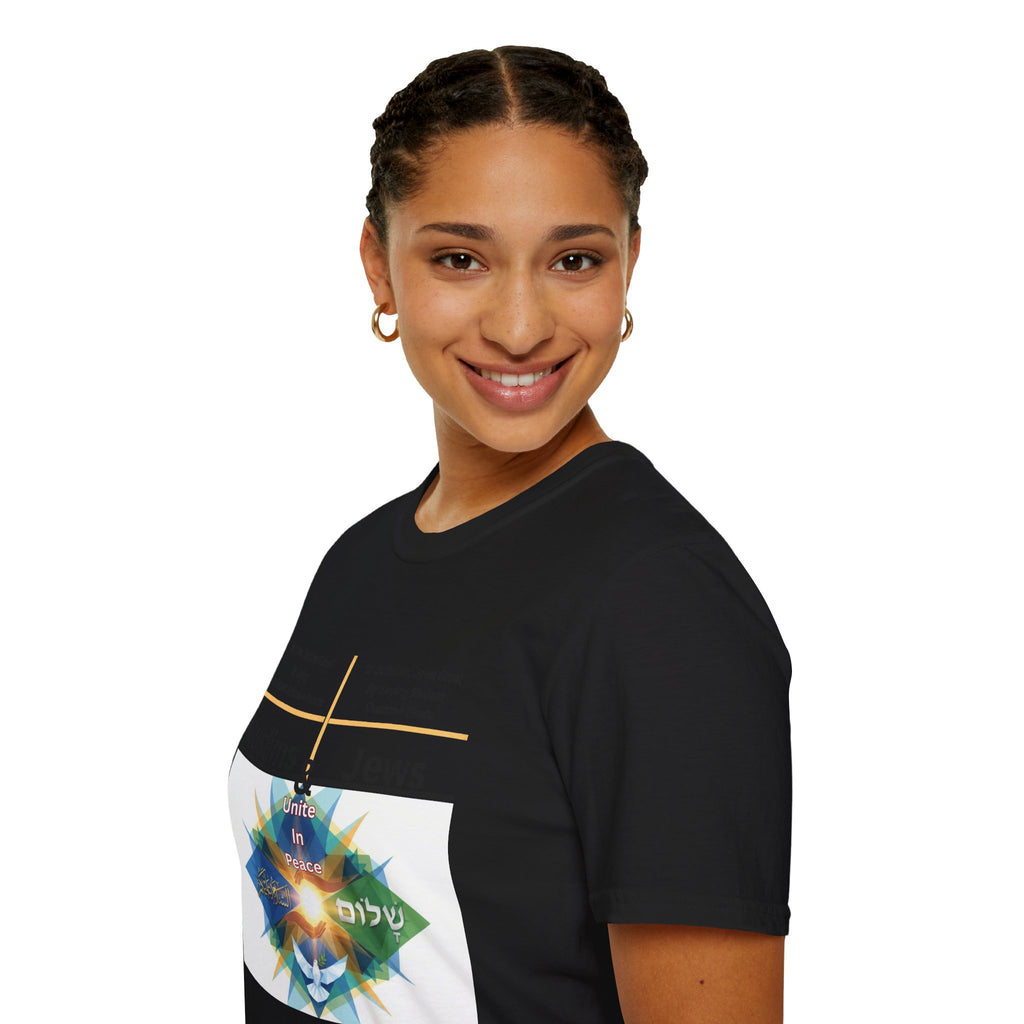Muslims & Jews Unite Peace T-Shirt — Interfaith Harmony Graphic Tee