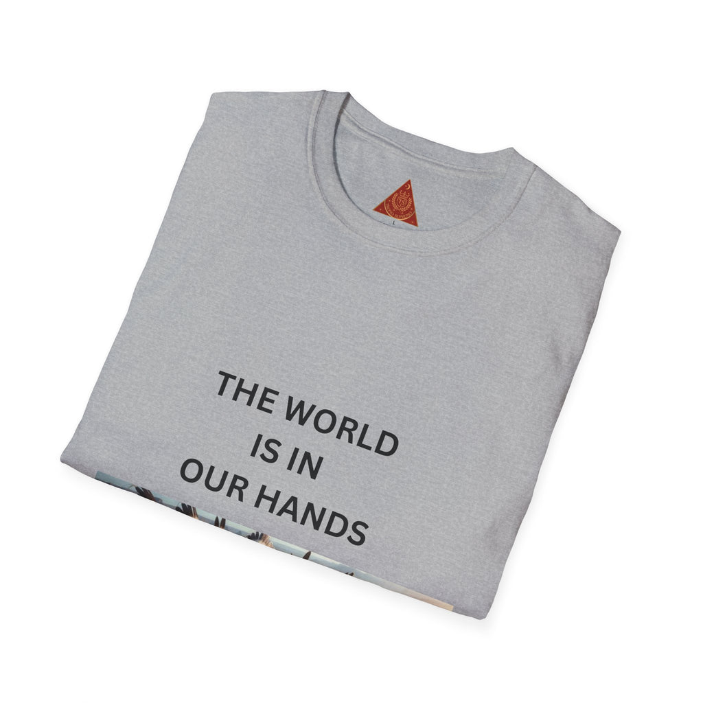 T‑Shirt — "The World Is In Our Hands" Globe Graphic Tee