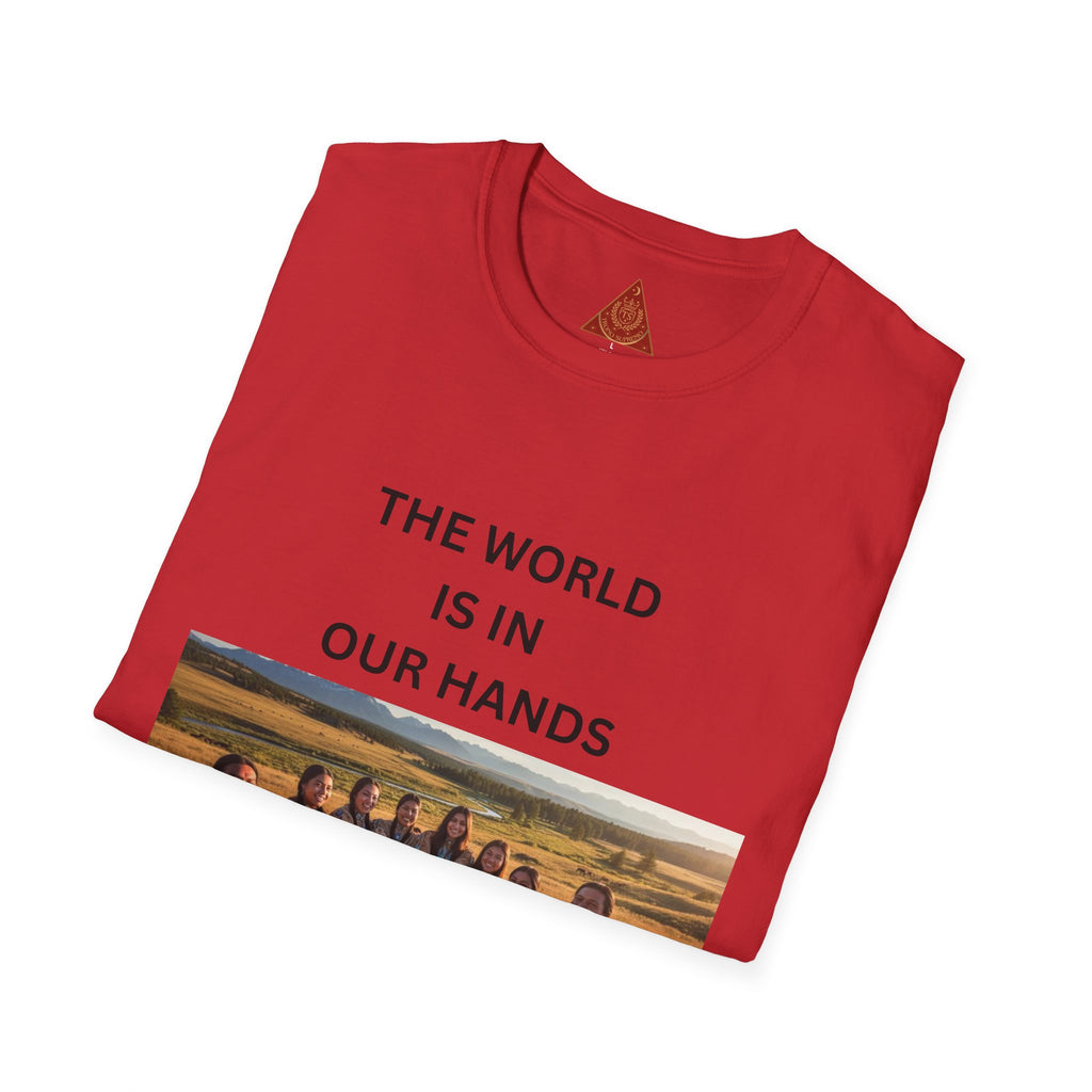 Trono Supremo | Contemporary | The World Is In Our Hands T-Shirt — Environmental Awareness Tee