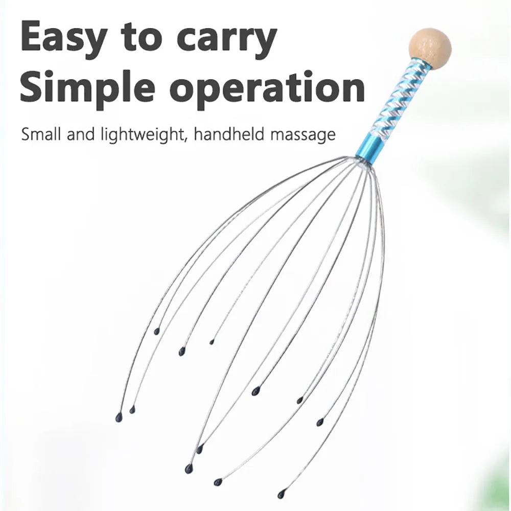 1/2pc Stainless Steel Head Massage Device Relaxation Octopus Scalp Massager Instrument Scratcher Relieves Tension Soul Extractor