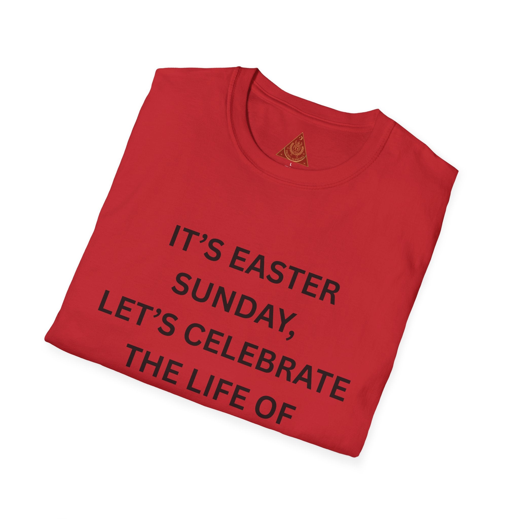 Trono Supremo |  Contemporary  |  Easter Sunday T-Shirt — "It’s Easter Sunday, Let’s Celebrate the Life of Jesus!" Christian Tee