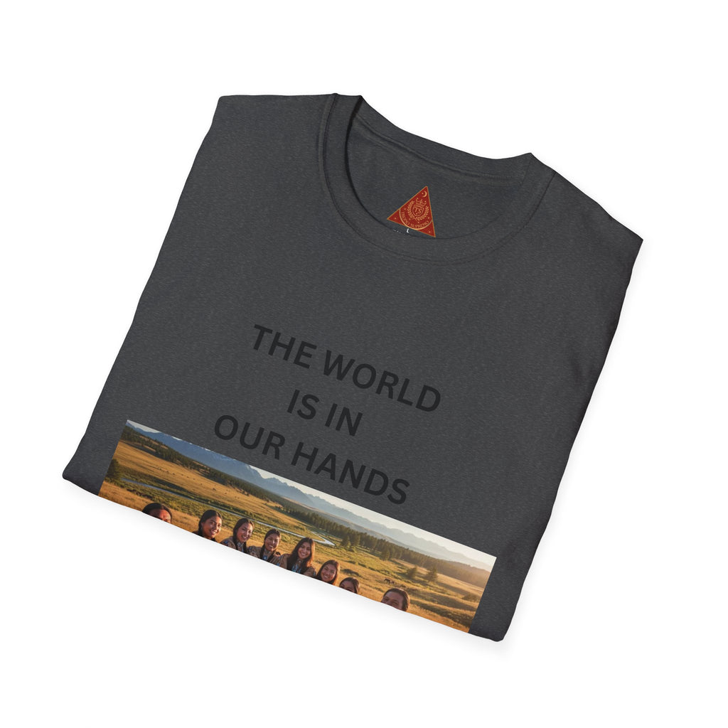 Trono Supremo | Contemporary | The World Is In Our Hands T-Shirt — Environmental Awareness Tee