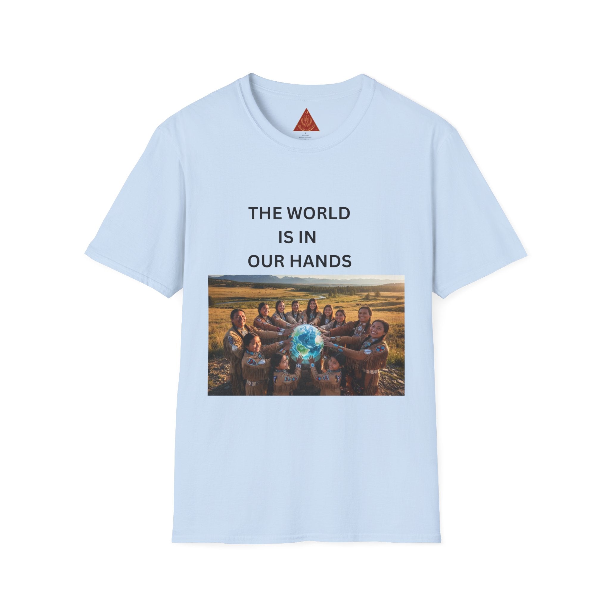 Trono Supremo | Contemporary | The World Is In Our Hands T-Shirt — Environmental Awareness Tee