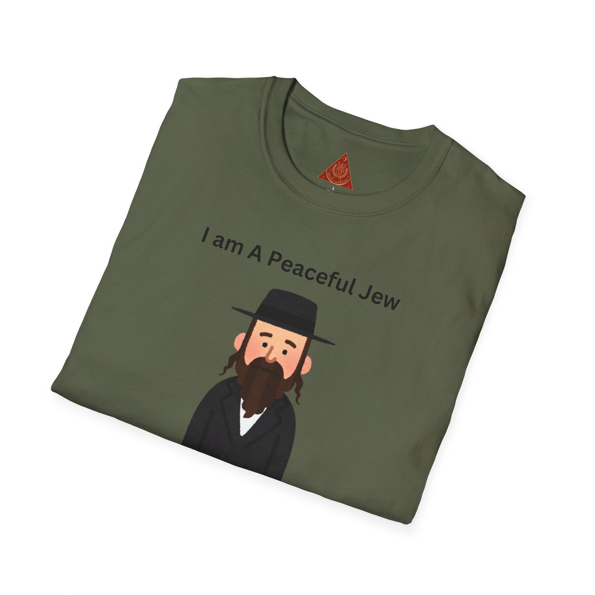 Trono Supremo | Camiseta Pacífica Judía — Camiseta con Bonito Personaje Jasídico