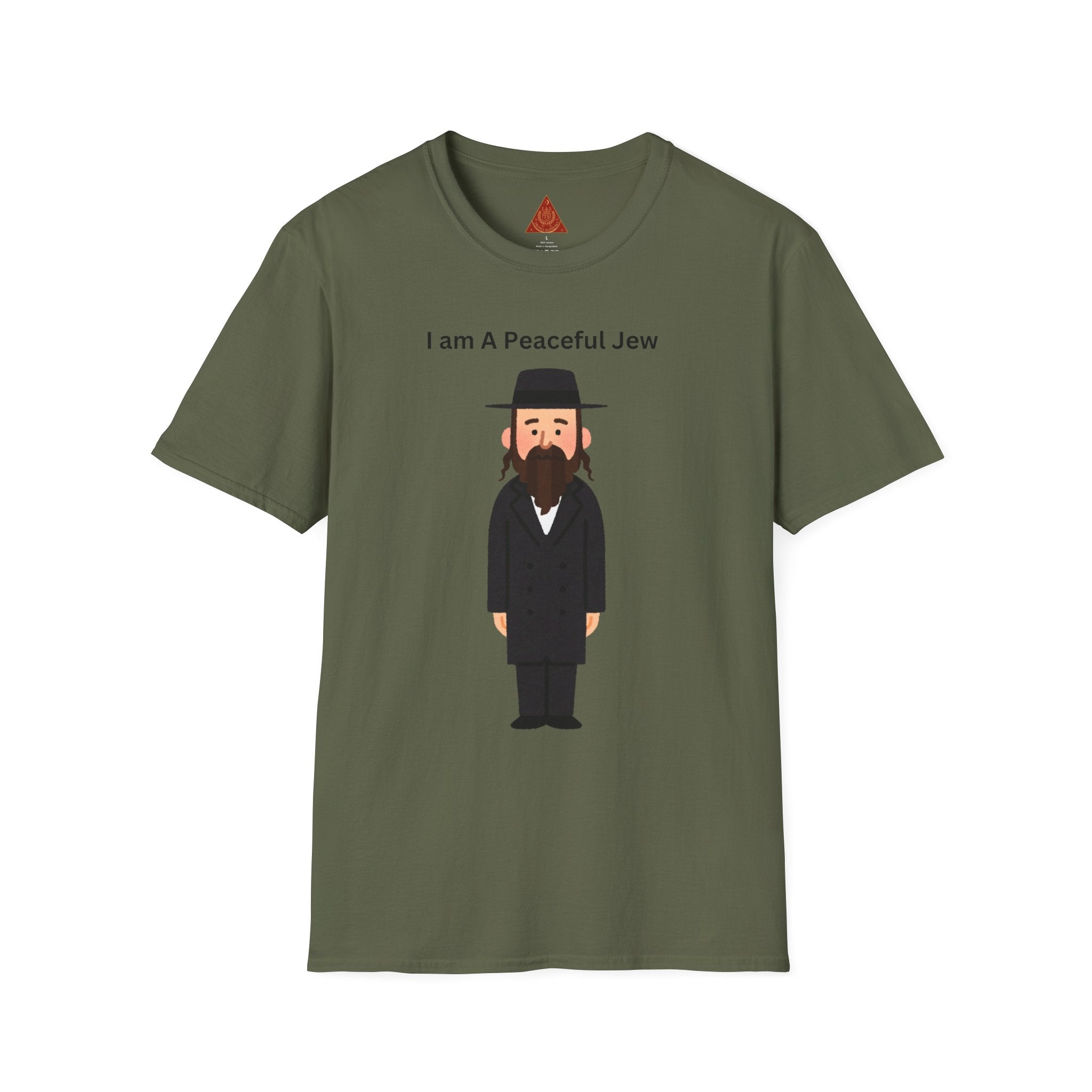Trono Supremo | Camiseta Pacífica Judía — Camiseta con Bonito Personaje Jasídico