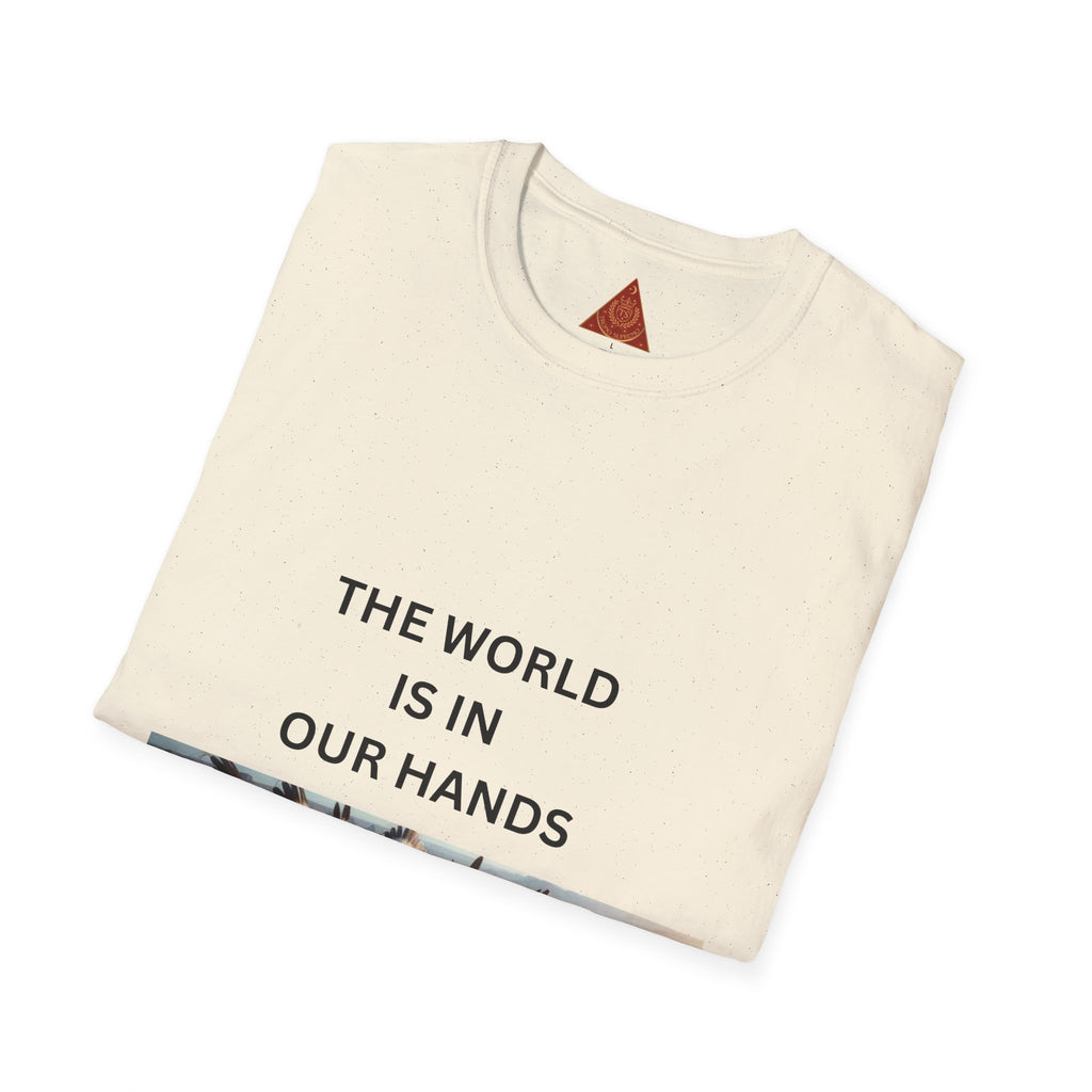 T‑Shirt — "The World Is In Our Hands" Globe Graphic Tee