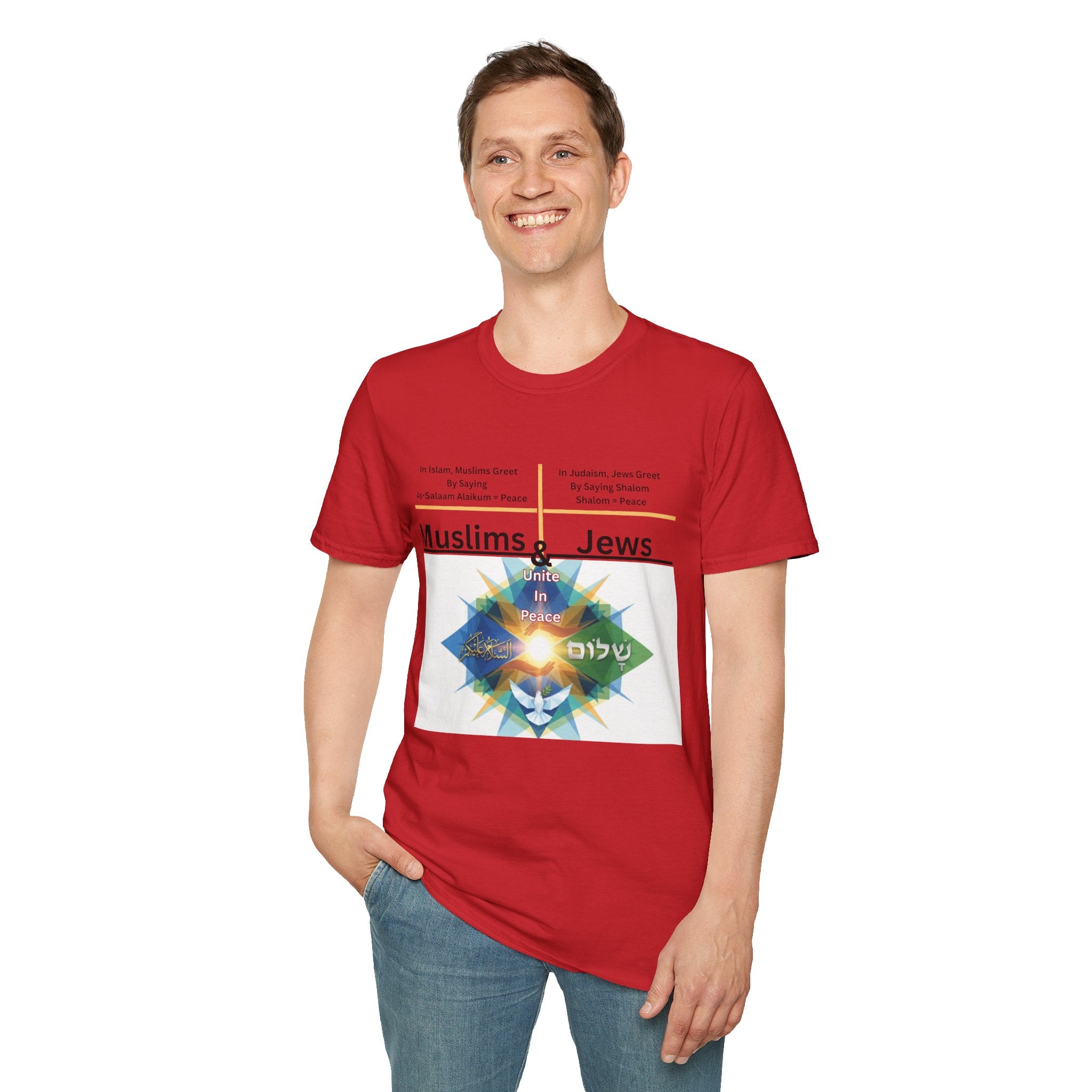 Muslims & Jews Unite Peace T-Shirt — Interfaith Harmony Graphic Tee