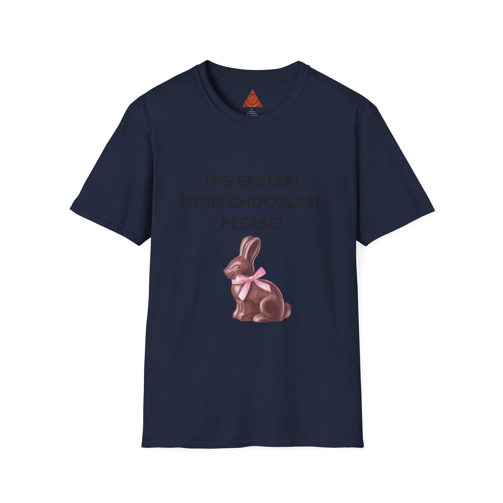 Trono Supremo |  Contemporary  |  Easter Chocolate Bunny T-Shirt – "It's Easter! More Chocolate Please!"