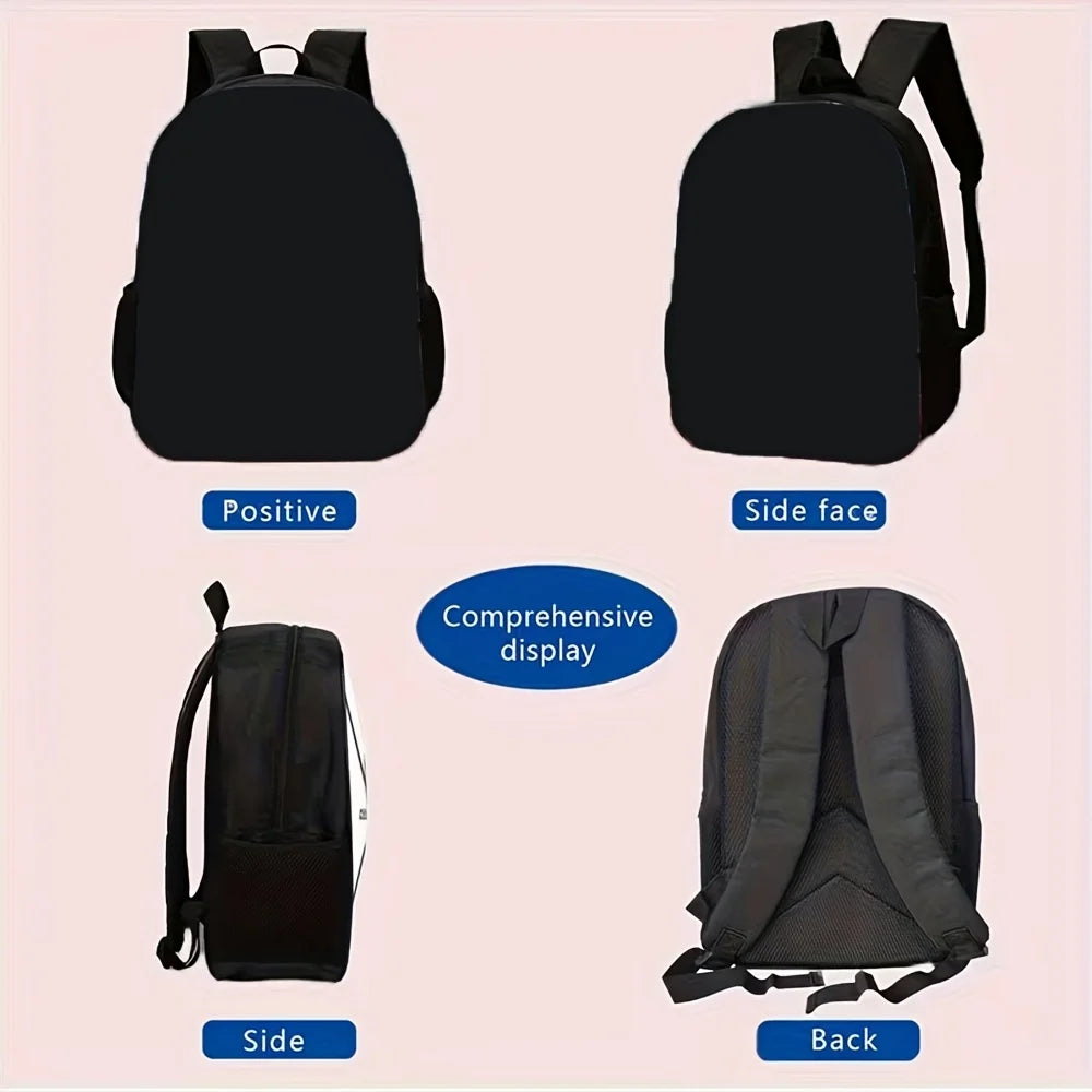 1 Angel Shoulder Bag, Large Capacity 17 Casual Laptop Backpack with Water Bottle Bag - Lightweight and Durable Fall