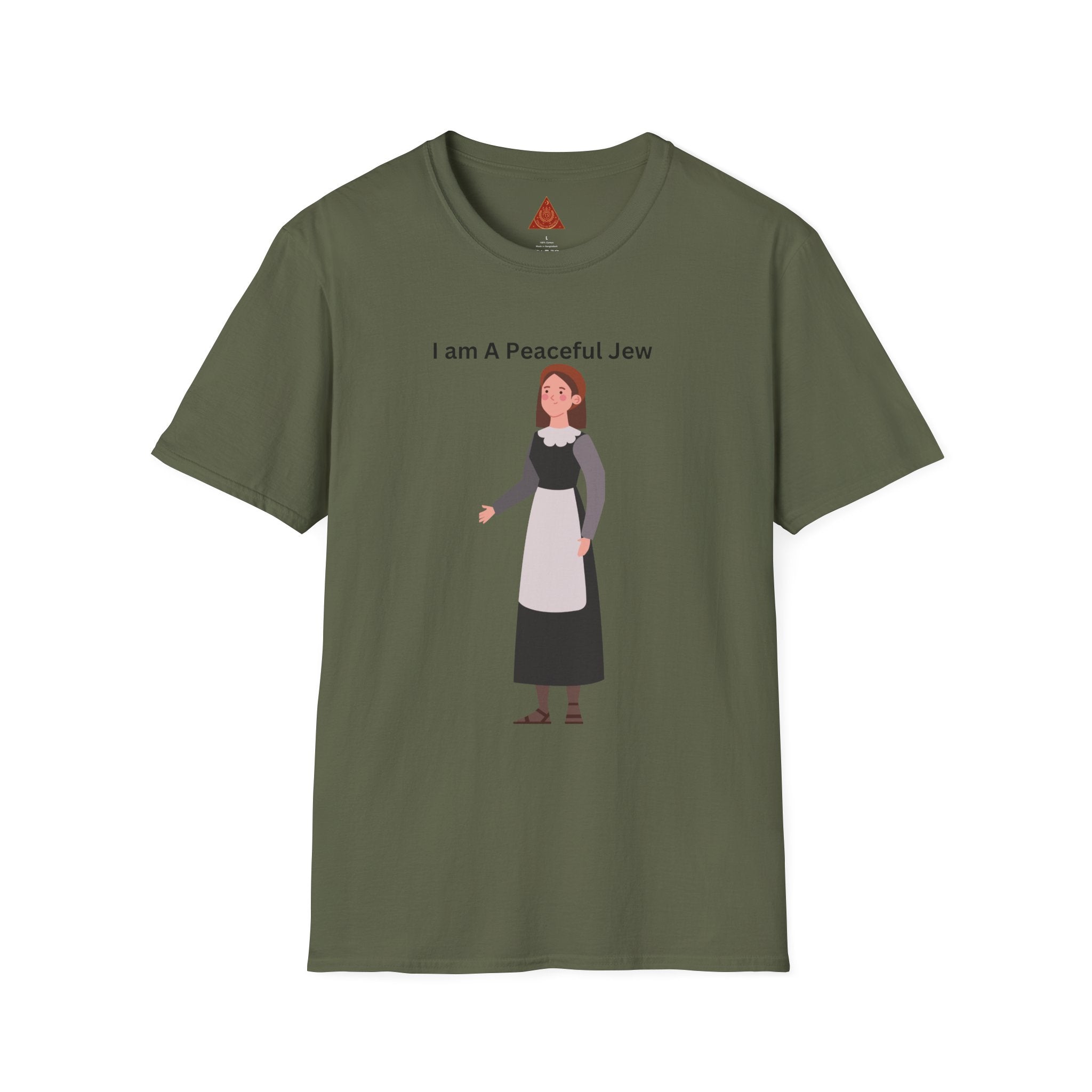 Trono Supremo { Contemporary | "I Am A Peaceful Jew "T-Shirt — Minimalist Jewish Heritage Tee