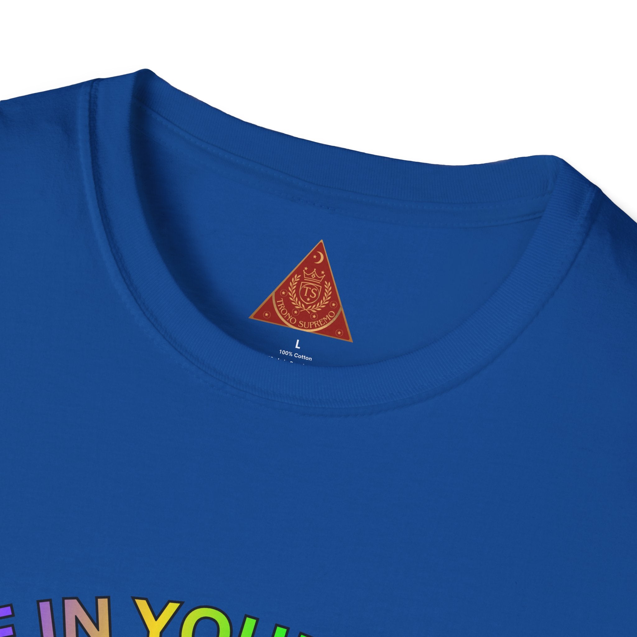 Trono Supremo  |  Contemporary  |  T-Shirt — "Live in Your Truth & Let Everyone Live in Their Truth" Rainbow Pride Tee