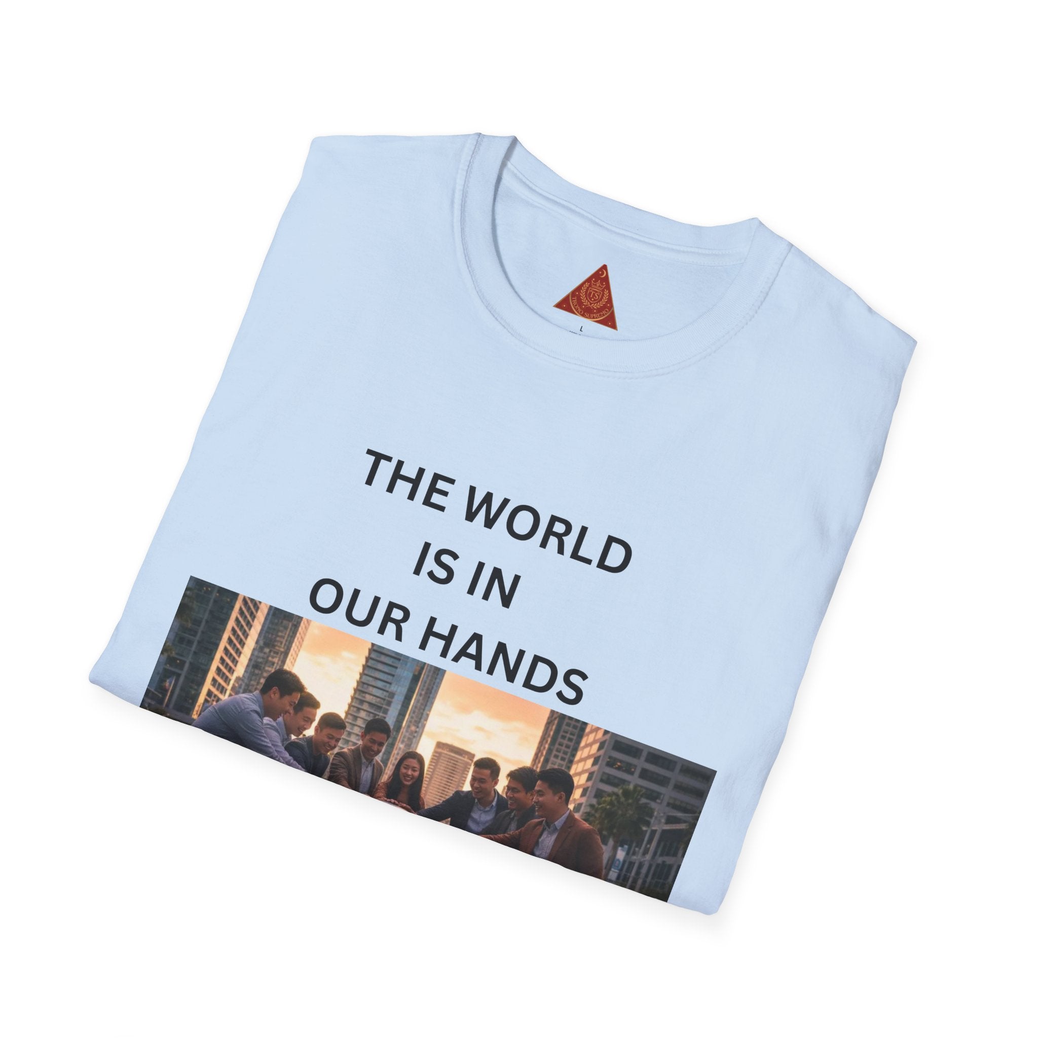 Trono Supremo | Contemporary | The World Is In Our Hands T-Shirt — Environmental Awareness Graphic Tee