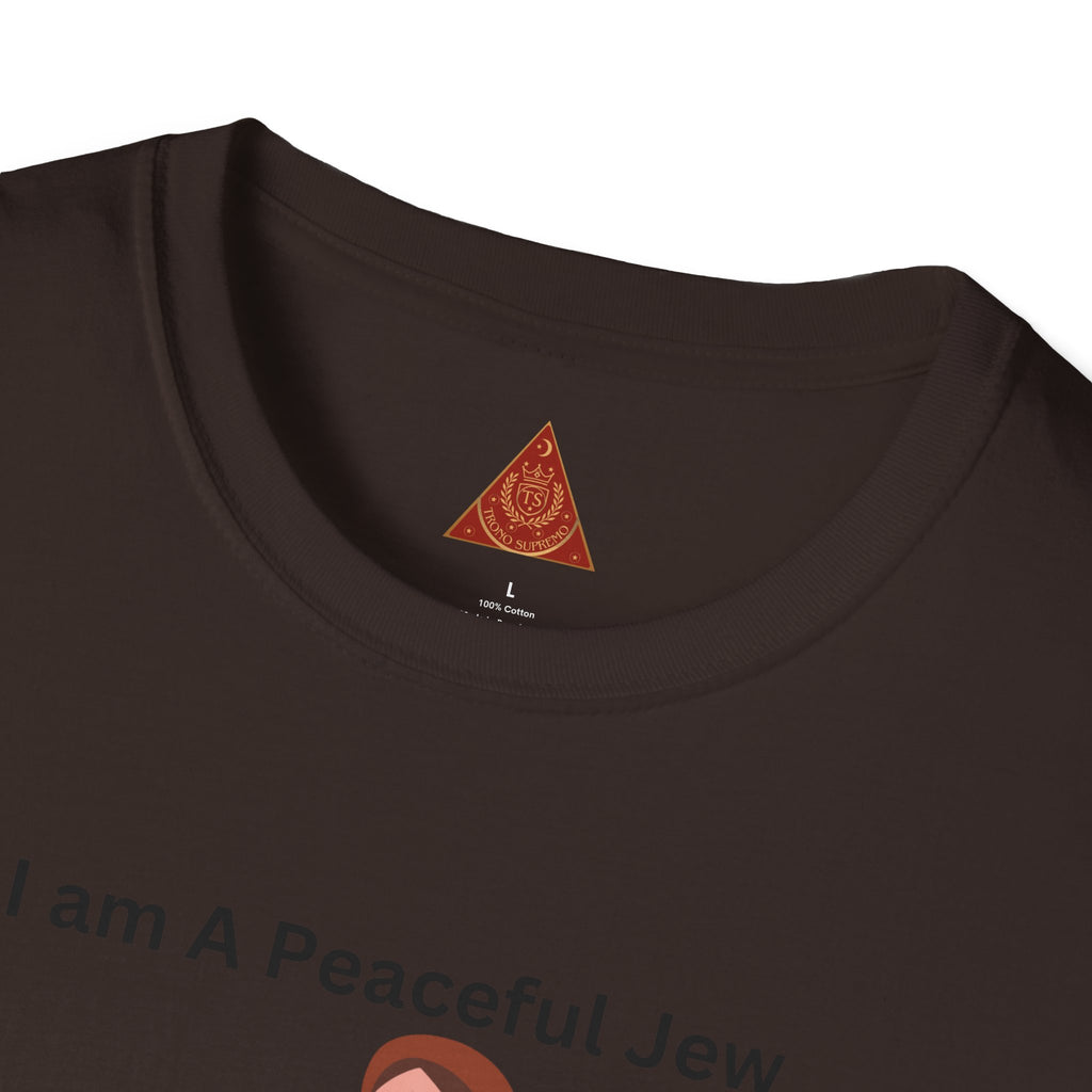 Trono Supremo { Contemporary | "I Am A Peaceful Jew "T-Shirt — Minimalist Jewish Heritage Tee