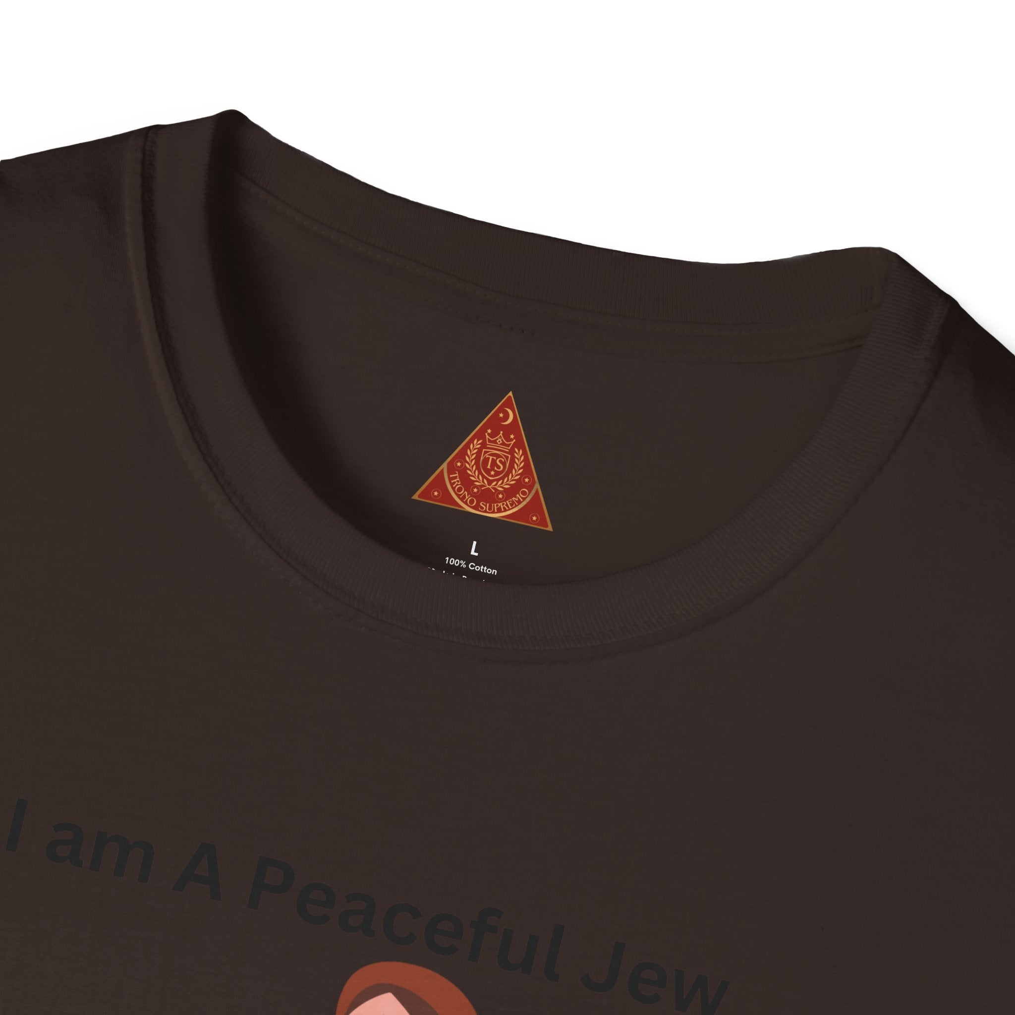 Trono Supremo { Contemporary | "I Am A Peaceful Jew "T-Shirt — Minimalist Jewish Heritage Tee