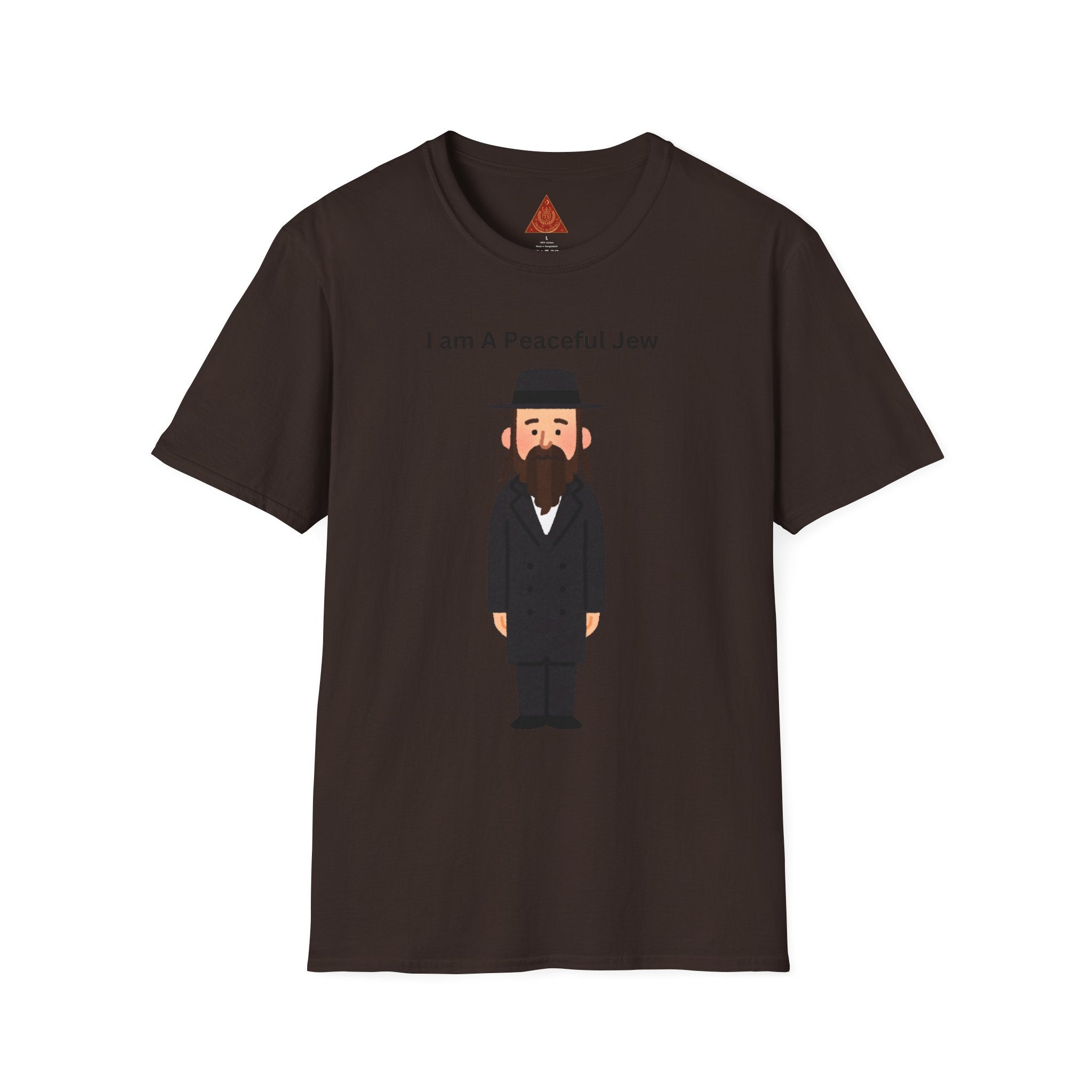 Trono Supremo | Camiseta Pacífica Judía — Camiseta con Bonito Personaje Jasídico