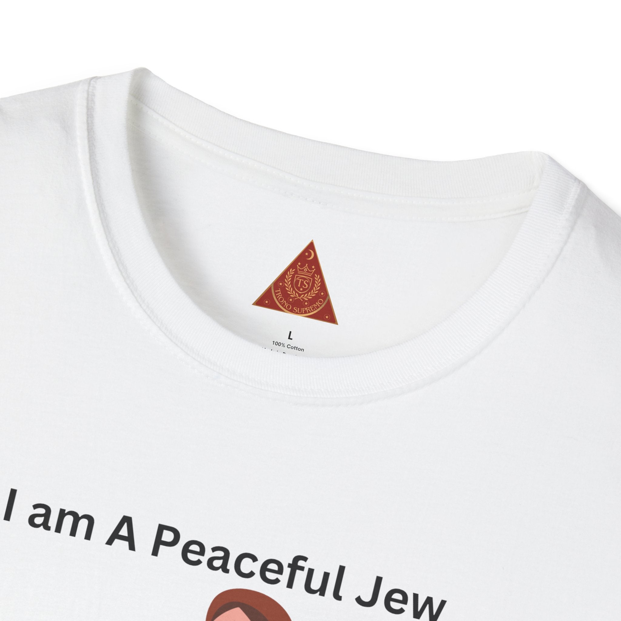 Trono Supremo { Contemporary | "I Am A Peaceful Jew "T-Shirt — Minimalist Jewish Heritage Tee