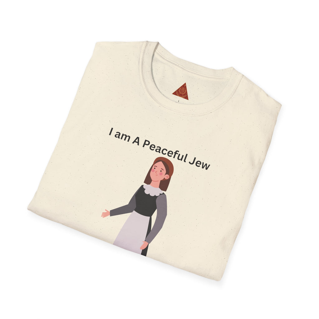 Trono Supremo { Contemporary | "I Am A Peaceful Jew "T-Shirt — Minimalist Jewish Heritage Tee
