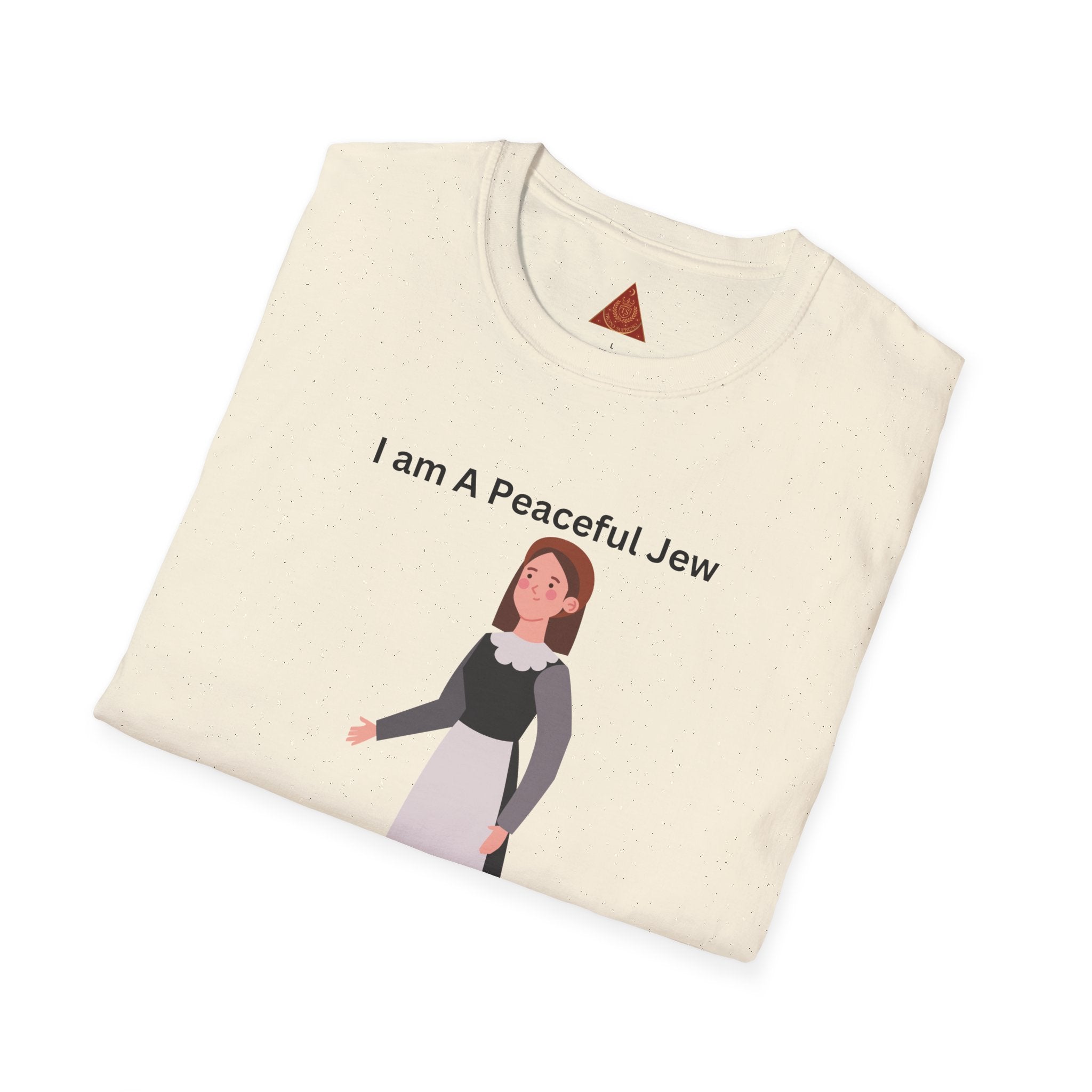 Trono Supremo { Contemporary | "I Am A Peaceful Jew "T-Shirt — Minimalist Jewish Heritage Tee