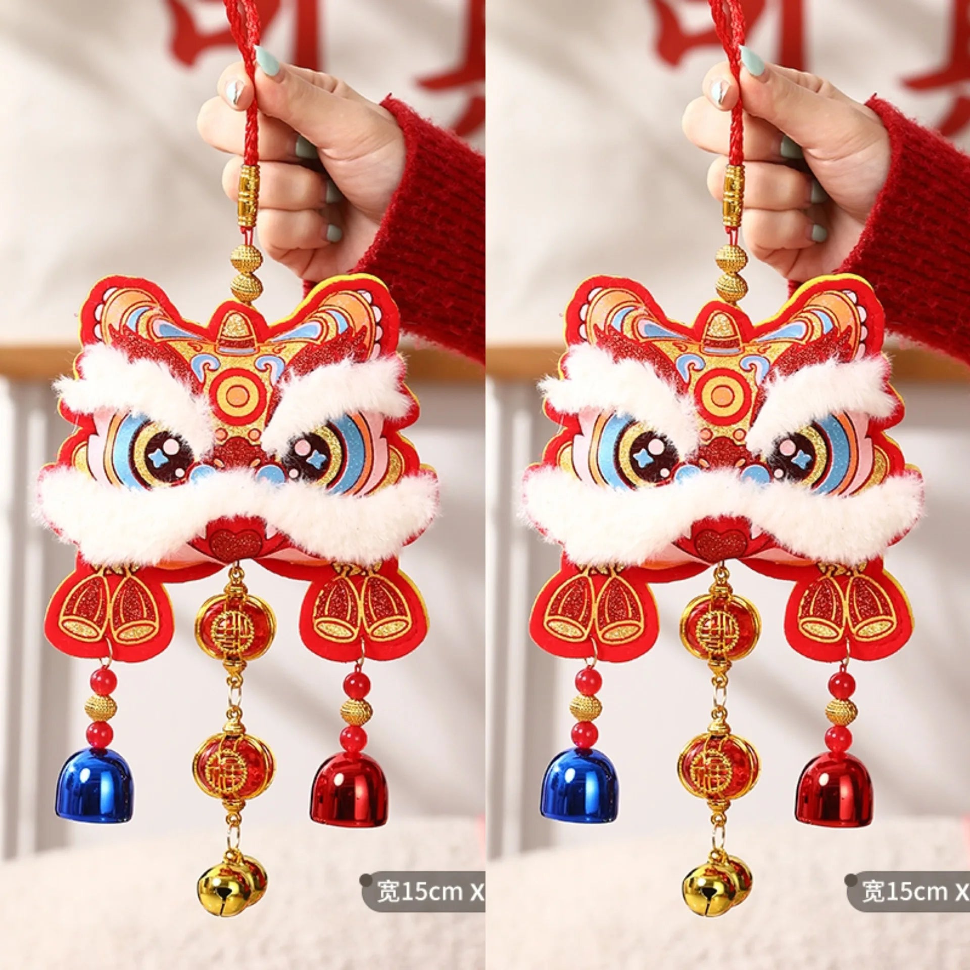 1/2pcs Snake Year Pendant New Year Pendant Decor Living Room Entrance Door Lion Awakening Wind Chime Pendant Lucky Red Ornament