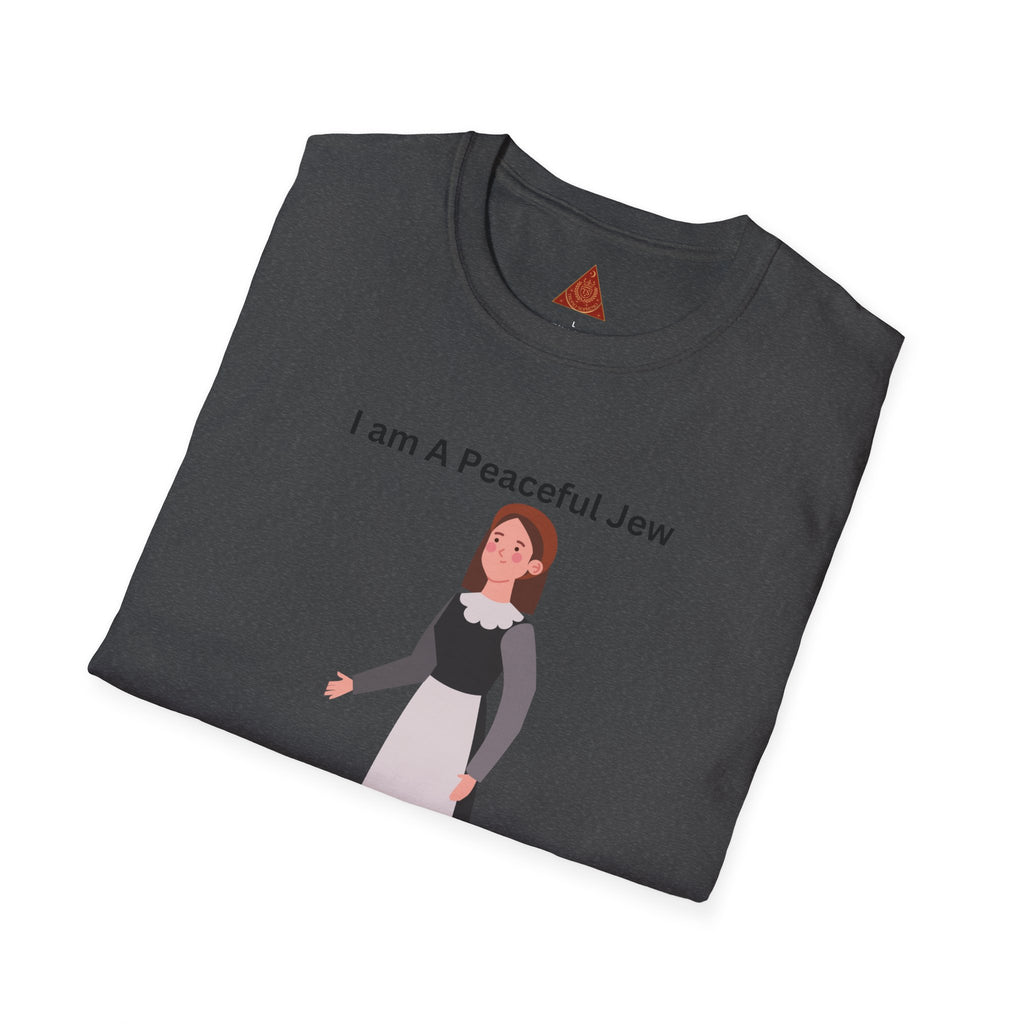 Trono Supremo { Contemporary | "I Am A Peaceful Jew "T-Shirt — Minimalist Jewish Heritage Tee