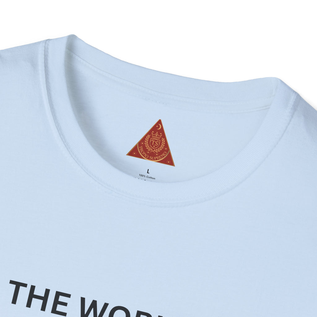 Trono Supremo | Contemporary | T‑Shirt — "The World Is In Our Hands" Peace & Unity Graphic Tee