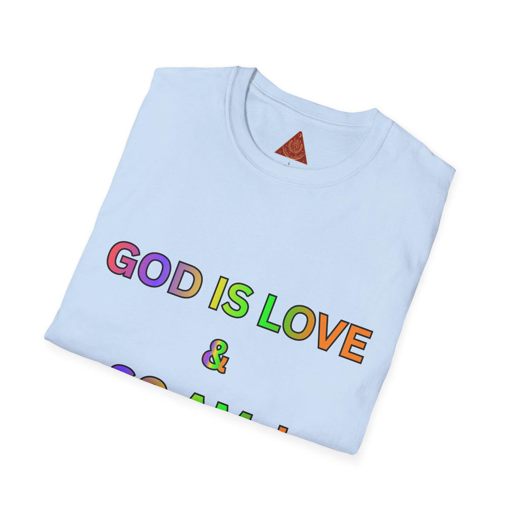 Trono Supremo  |  Contemporary  |  God Is Love & So Am I T-Shirt — Rainbow Faith Pride Tee