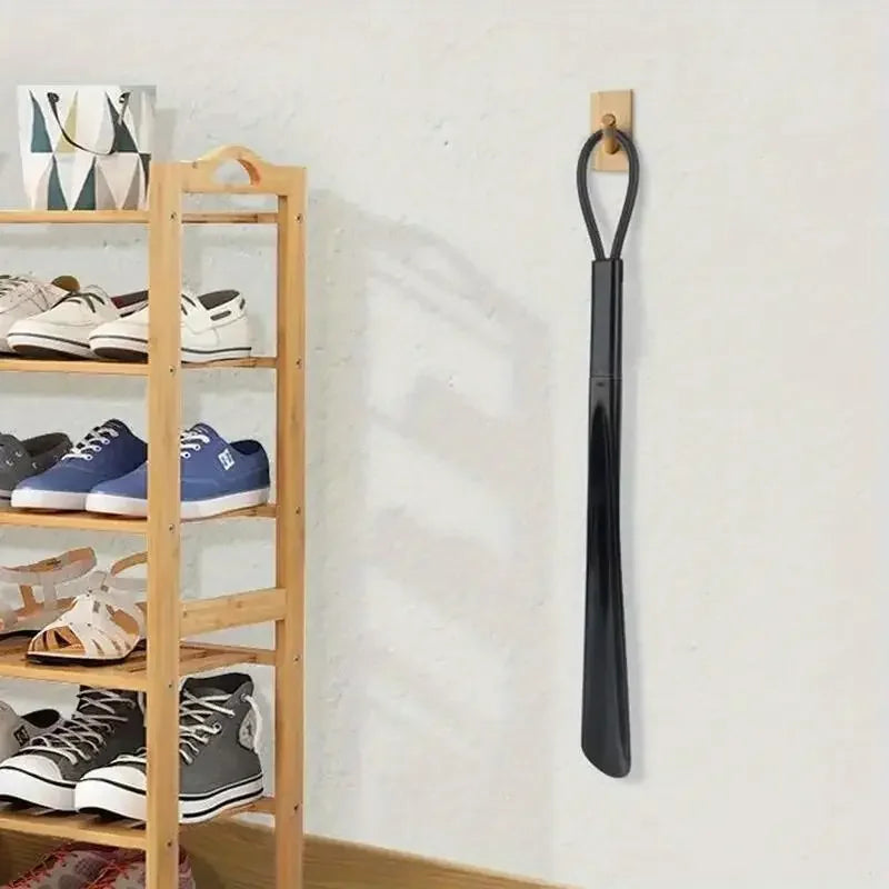 1/2pc long flexible plastic shoe horn for easy wearing of shoes in multiple colors-shoe lifter and spoon shaped shoe accessories