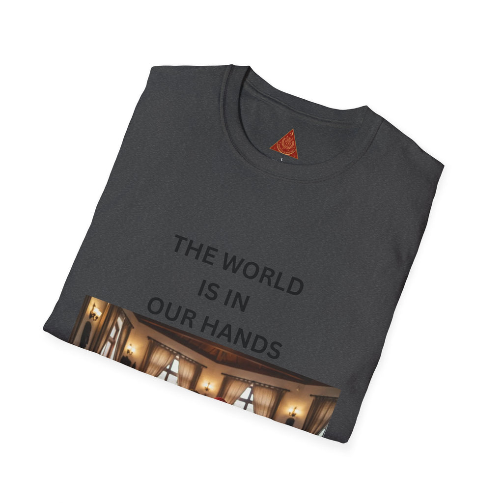 Trono Supremo { Contemporary | T-Shirt — "The World Is In Our Hands" Globe Art Tee