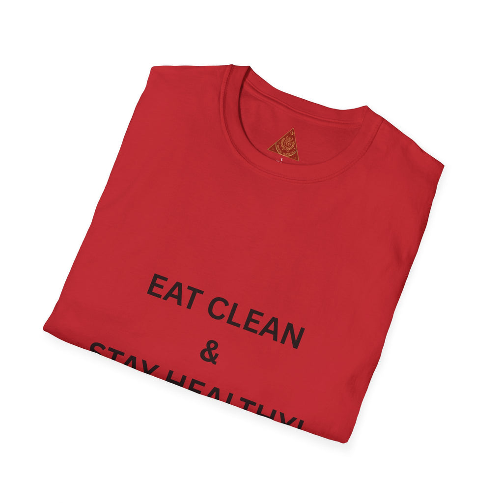 Trono Supremo | Contemporary  |  Eat Clean & Stay Healthy T‑Shirt — Minimal Wellness Graphic Tee