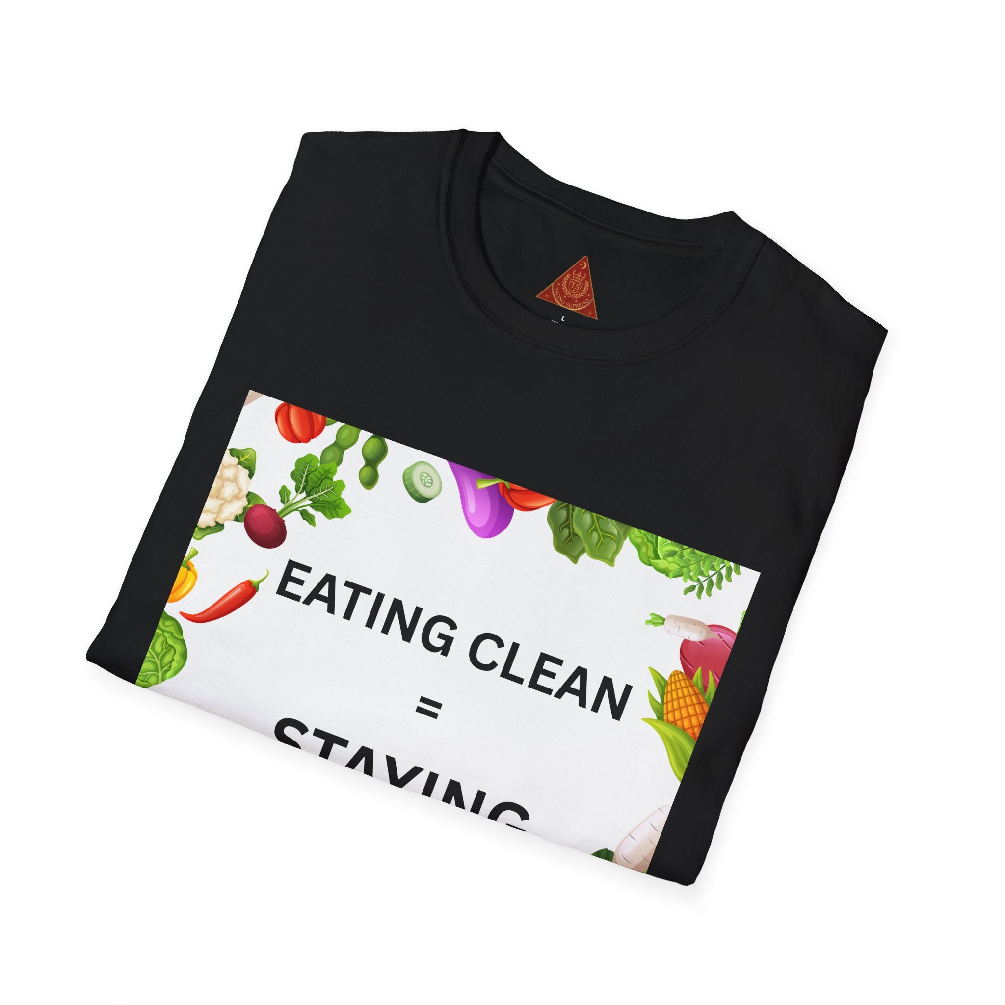 Trono Supremo | Contemporary  |  Eating Clean = Staying Healthy T-Shirt — Healthy Eating Veggie Graphic Tee