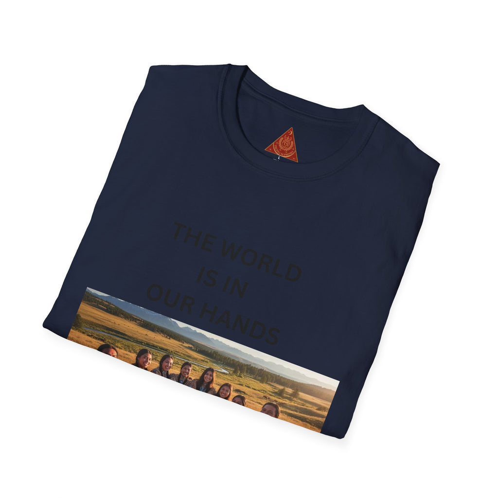Trono Supremo | Contemporary | The World Is In Our Hands T-Shirt — Environmental Awareness Tee