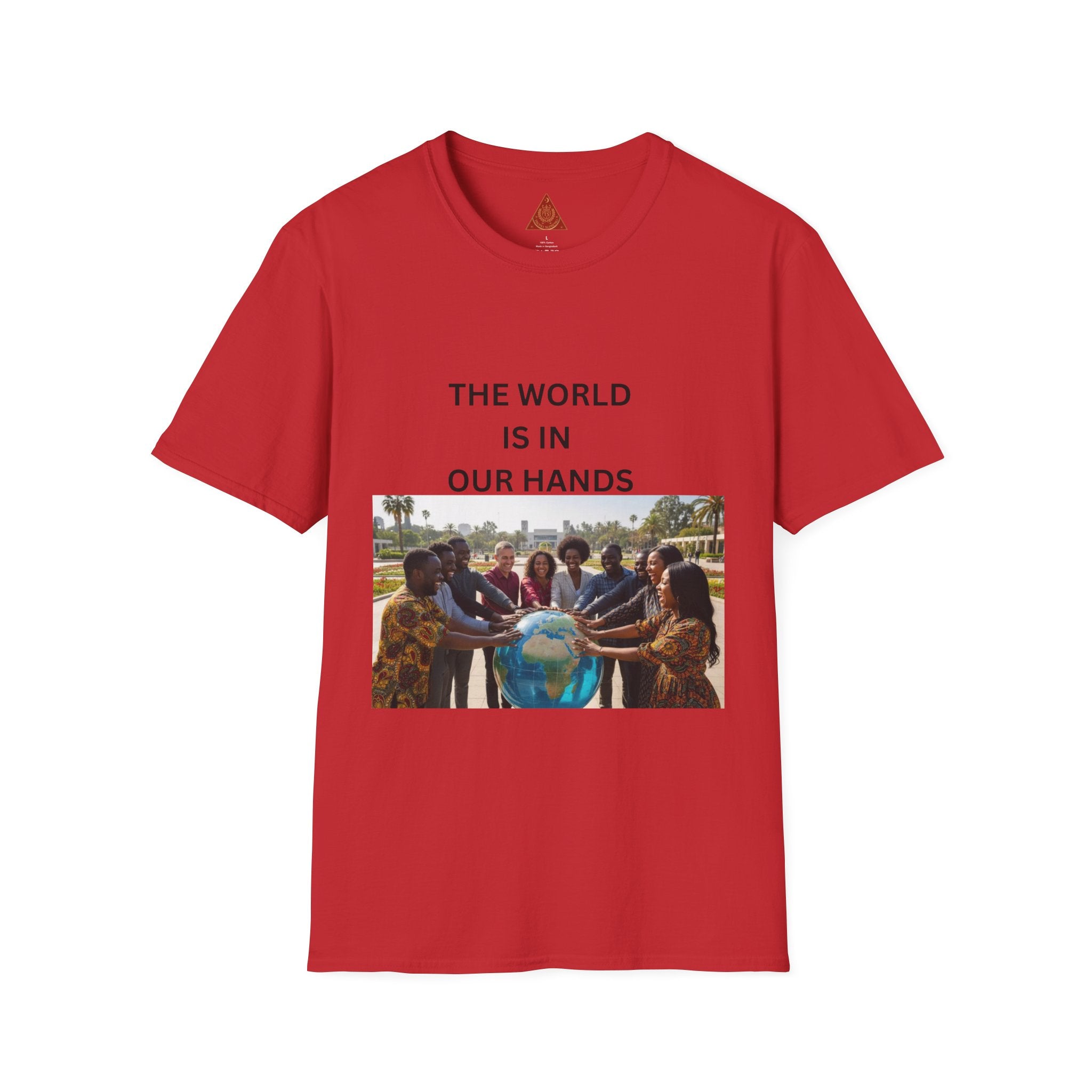 Trono Supremo { Contemporary | T-Shirt — "The World Is In Our Hands" Earth Day Community Graphic Tee