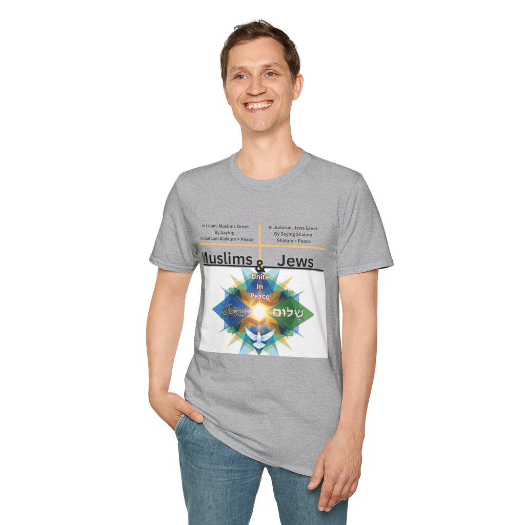 Muslims & Jews Unite Peace T-Shirt — Interfaith Harmony Graphic Tee