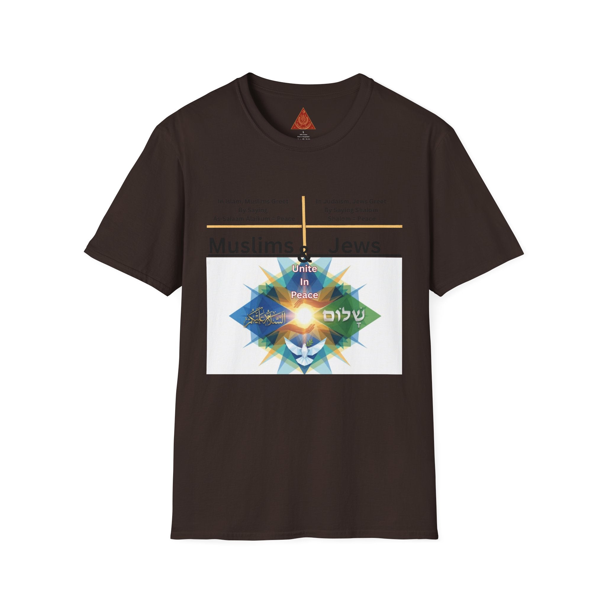 Muslims & Jews Unite Peace T-Shirt — Interfaith Harmony Graphic Tee