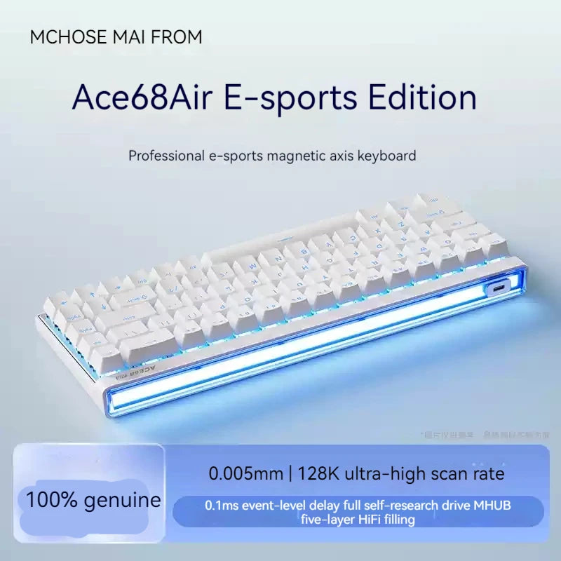 Mchose Ace68 Air Magnetic Axis Mechanical Keyboard for Esports Low Latency Wired Customized Gaming Keyboard for Office Use