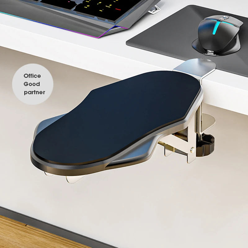 1 soporte de brazo de computadora para PC, apto para escritorio de oficina, ajustable para rotar, soporte de muñeca, bandeja de extensión para uso doméstico