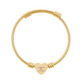 Trono Supremo |  Engravable Heart Cuff Bracelet — Personalize This "Worthy Of Success"  Silver Cable Bangle