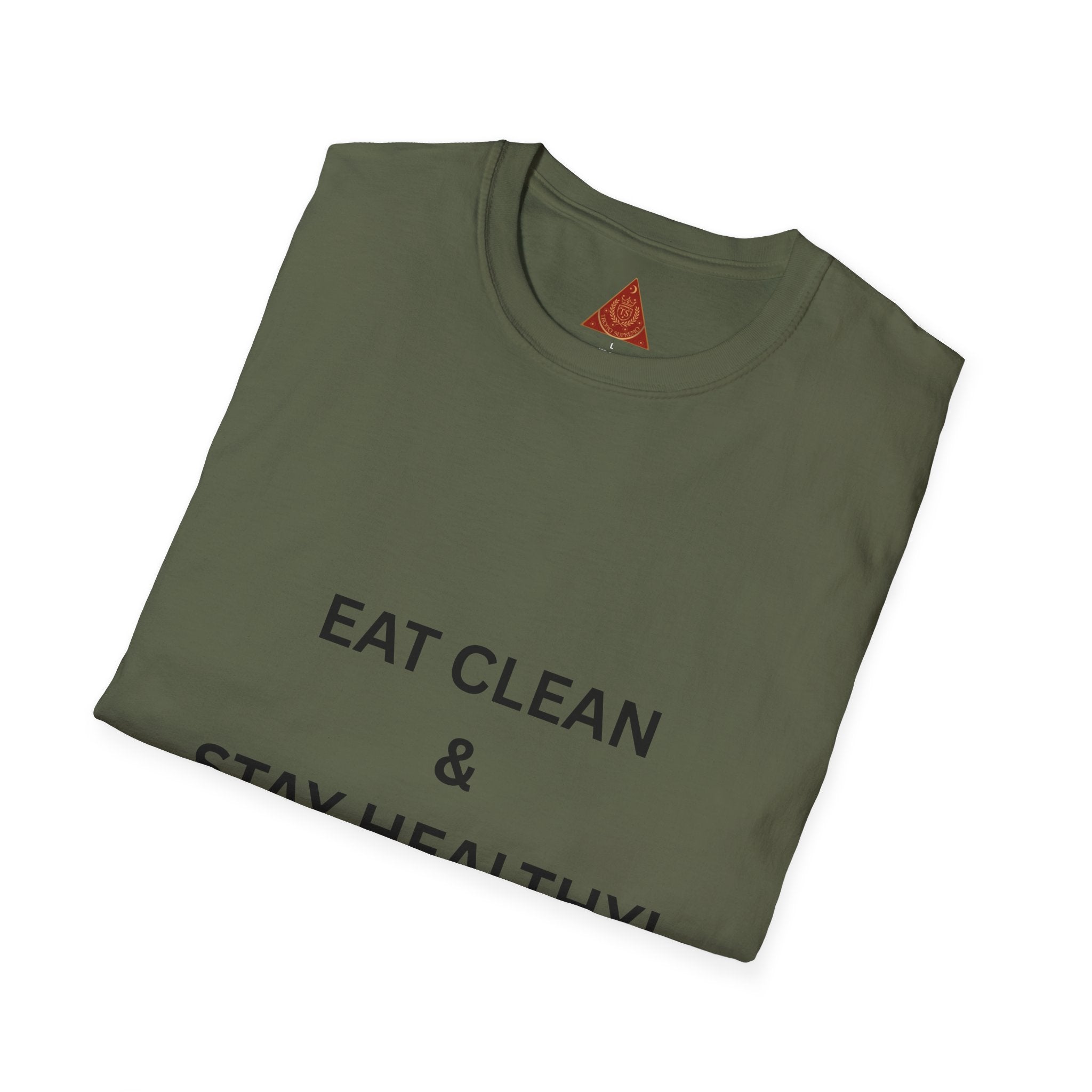Trono Supremo | Contemporary  |  Eat Clean & Stay Healthy T‑Shirt — Minimal Wellness Graphic Tee