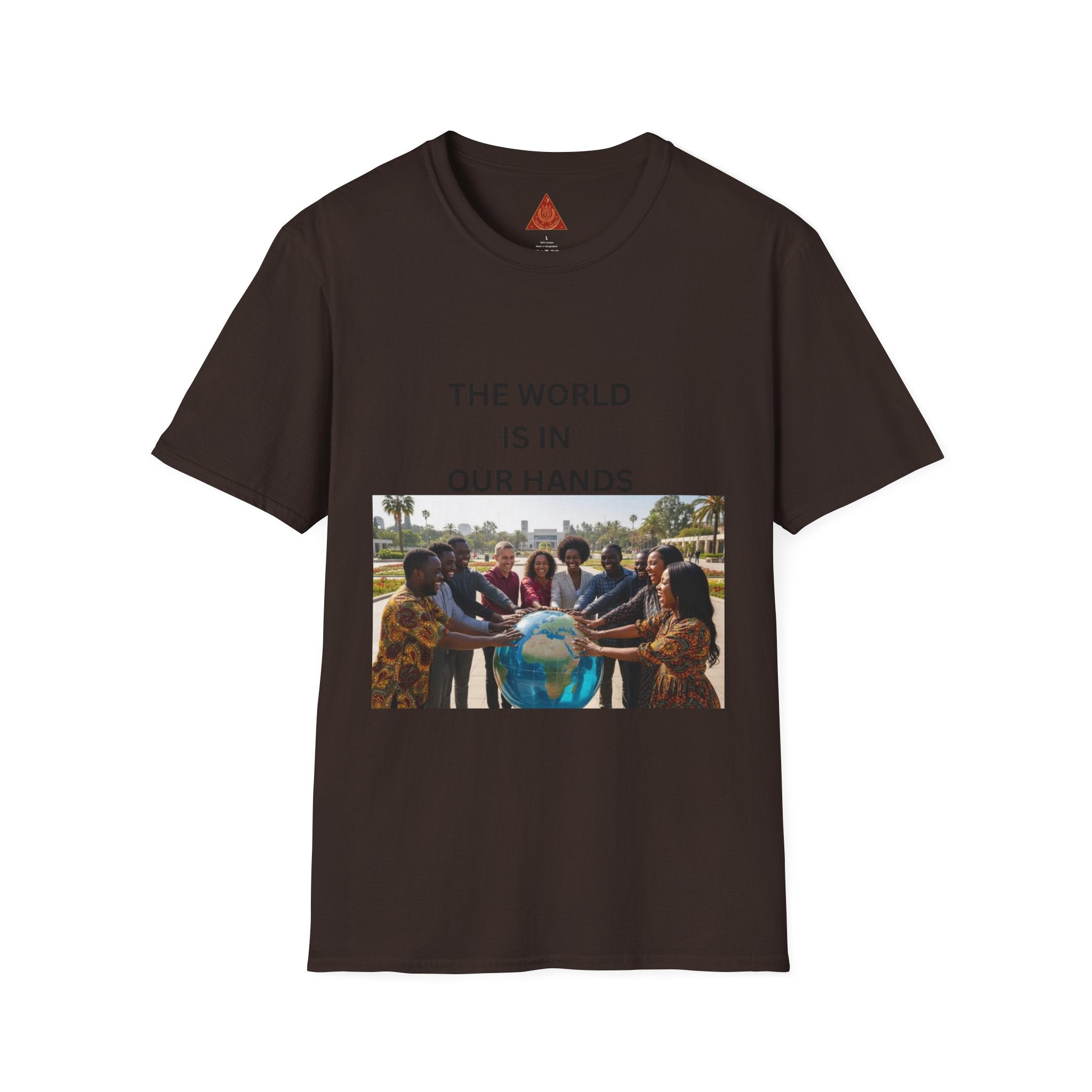 Trono Supremo { Contemporary | T-Shirt — "The World Is In Our Hands" Earth Day Community Graphic Tee