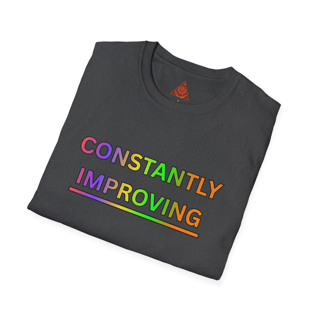 Trono Supremo |  Contemporary  |  Constantly Improving Rainbow Motivational T-Shirt