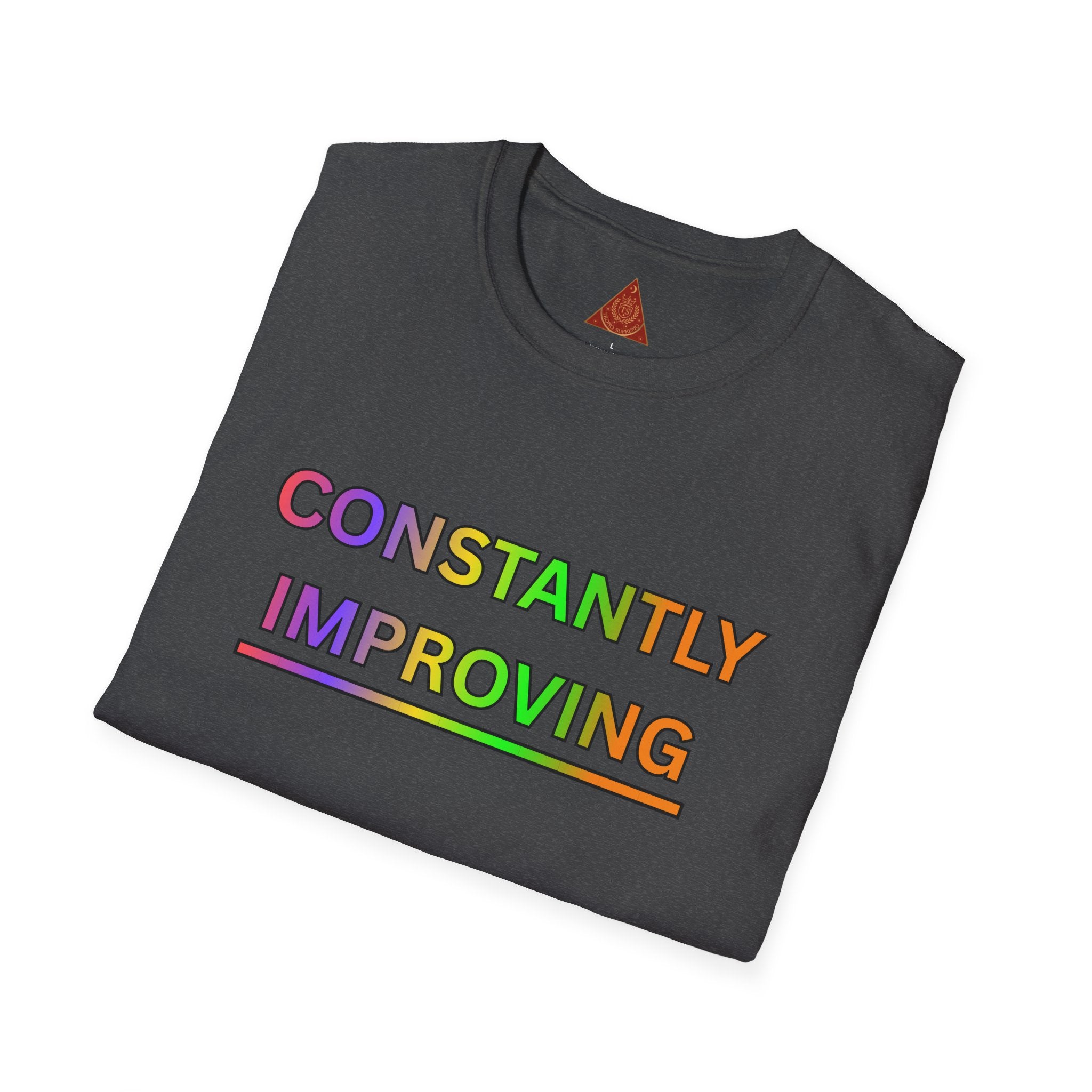 Trono Supremo |  Contemporary  |  Constantly Improving Rainbow Motivational T-Shirt