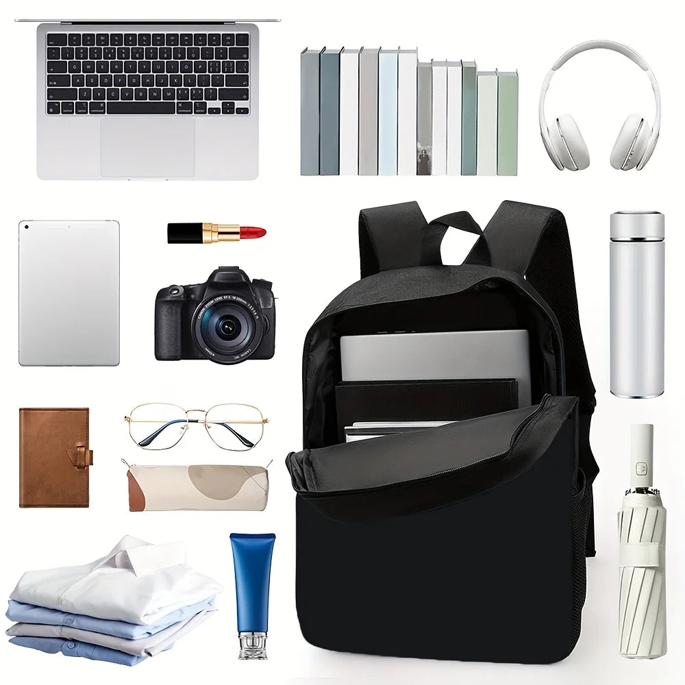 1 Angel Shoulder Bag, Large Capacity 17 Casual Laptop Backpack with Water Bottle Bag - Lightweight and Durable Fall