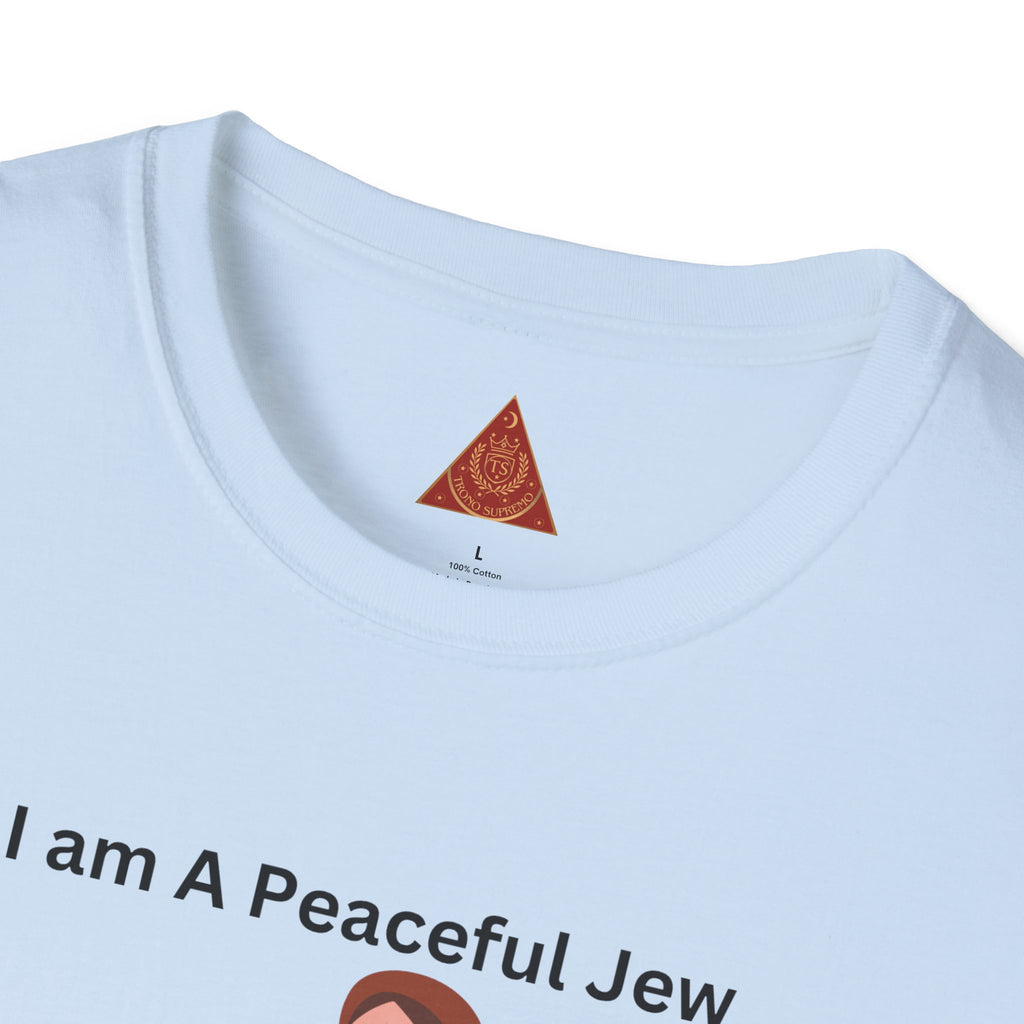 Trono Supremo { Contemporary | "I Am A Peaceful Jew "T-Shirt — Minimalist Jewish Heritage Tee