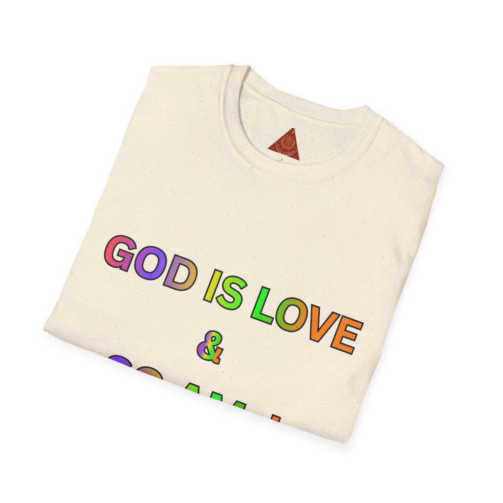 Trono Supremo  |  Contemporary  |  God Is Love & So Am I T-Shirt — Rainbow Faith Pride Tee